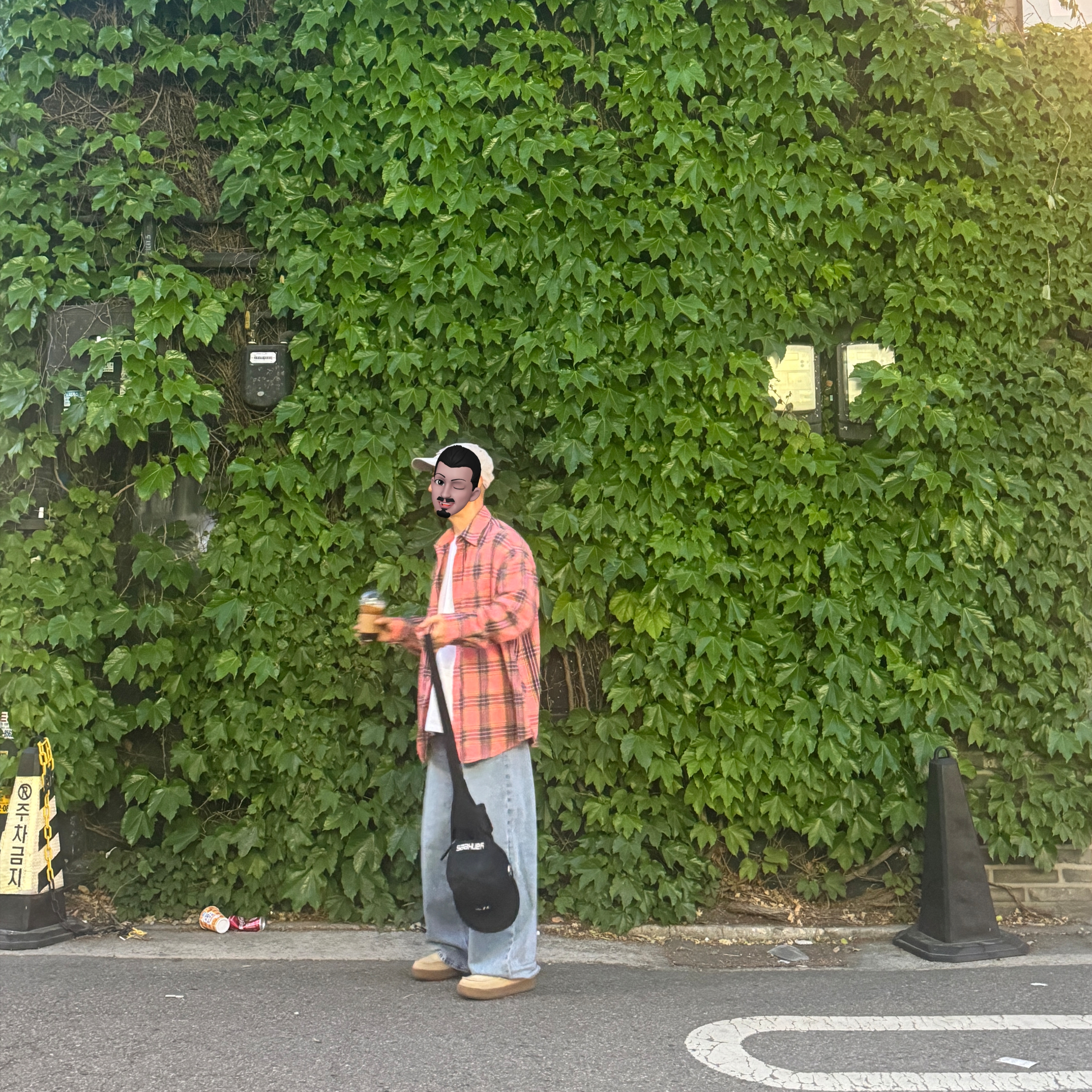 (W) Uniqlo Baggy Curve Jeans Blue - JP, Romantic Move Othello Moccasin SU Warm Yellow 착용 스타일 - 3
