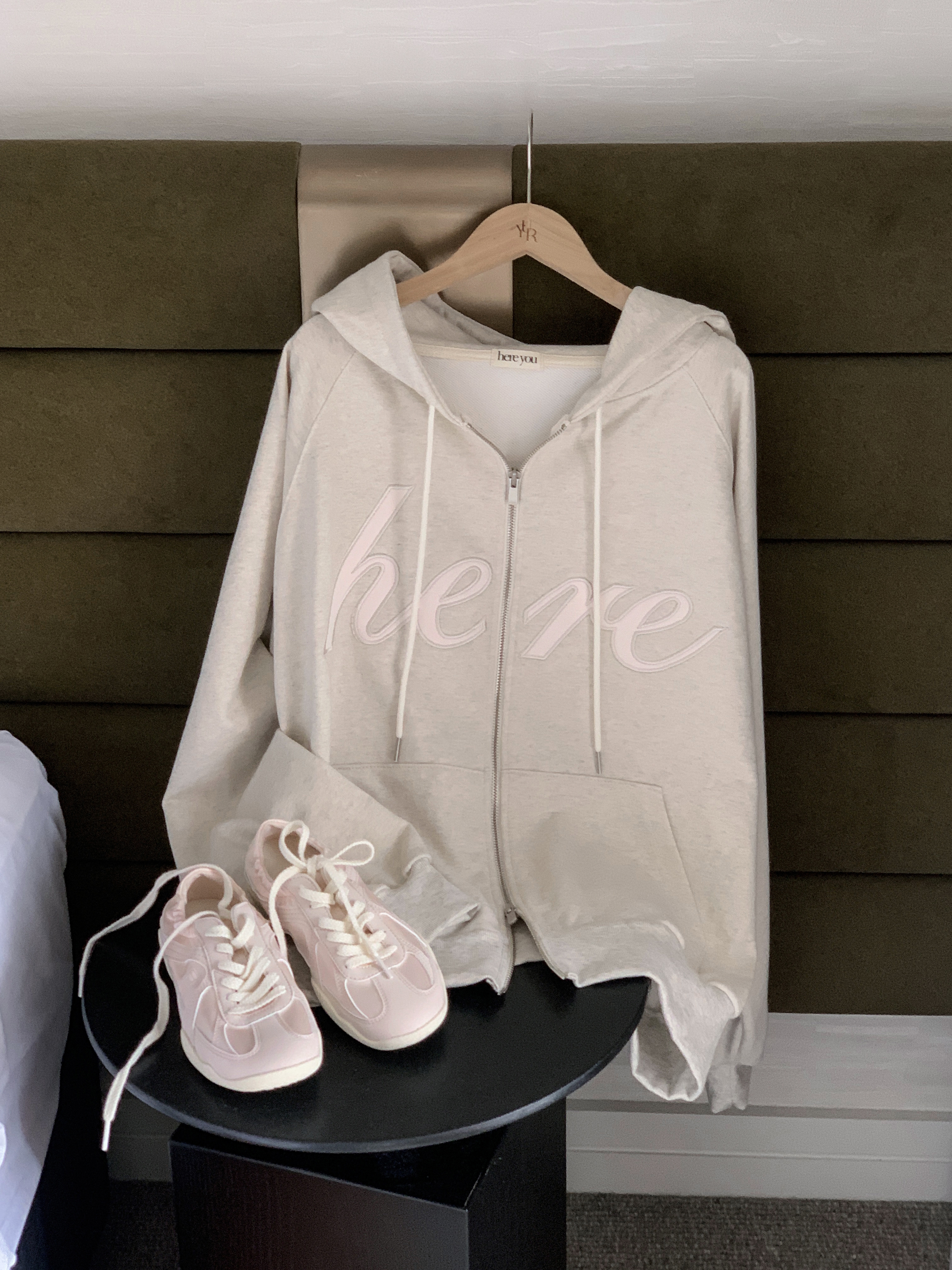 Fila Glio Pink, Fila Glio Cream 착용 스타일 - 1
