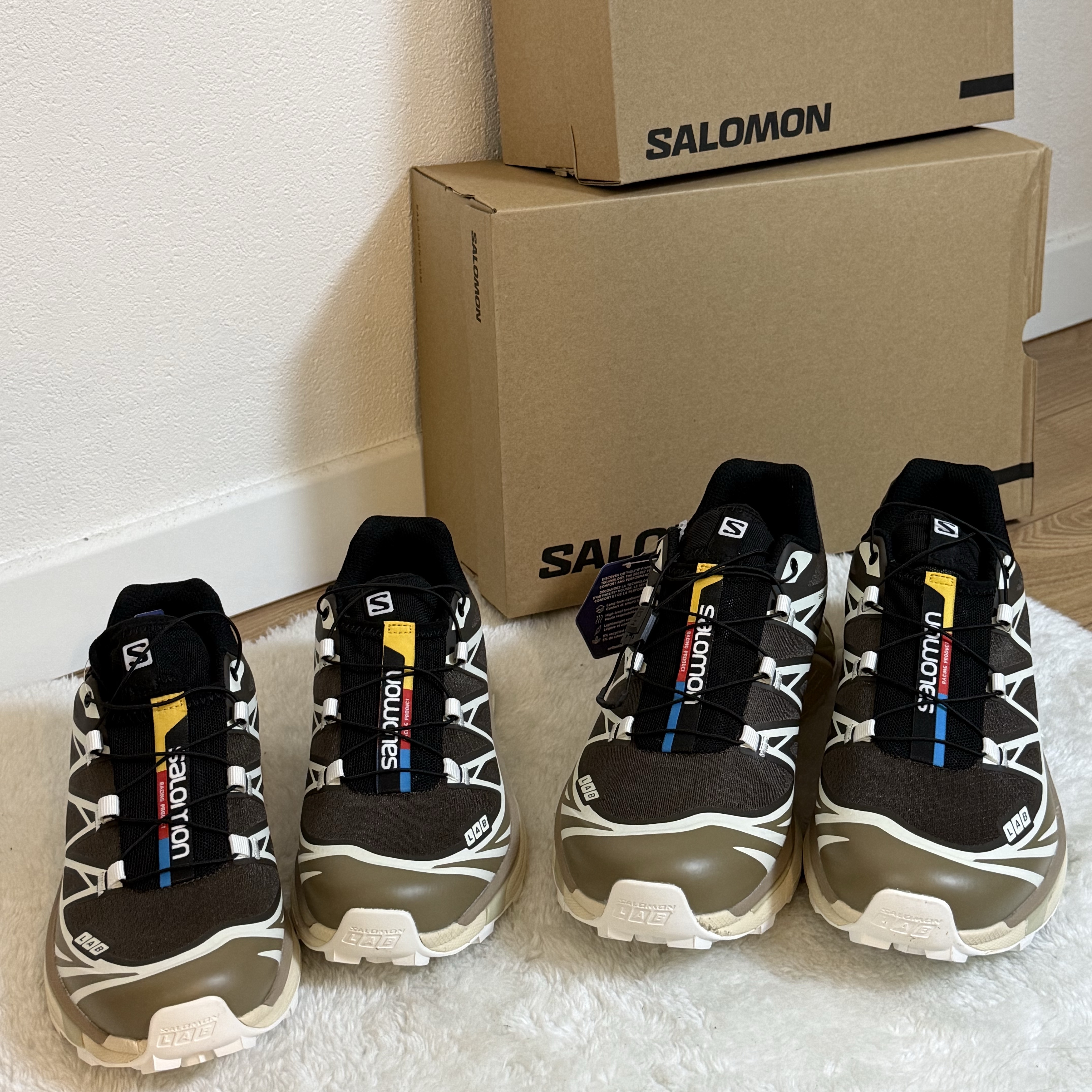 Salomon XT-6 Kangaroo Vanilla Ice 착용 스타일