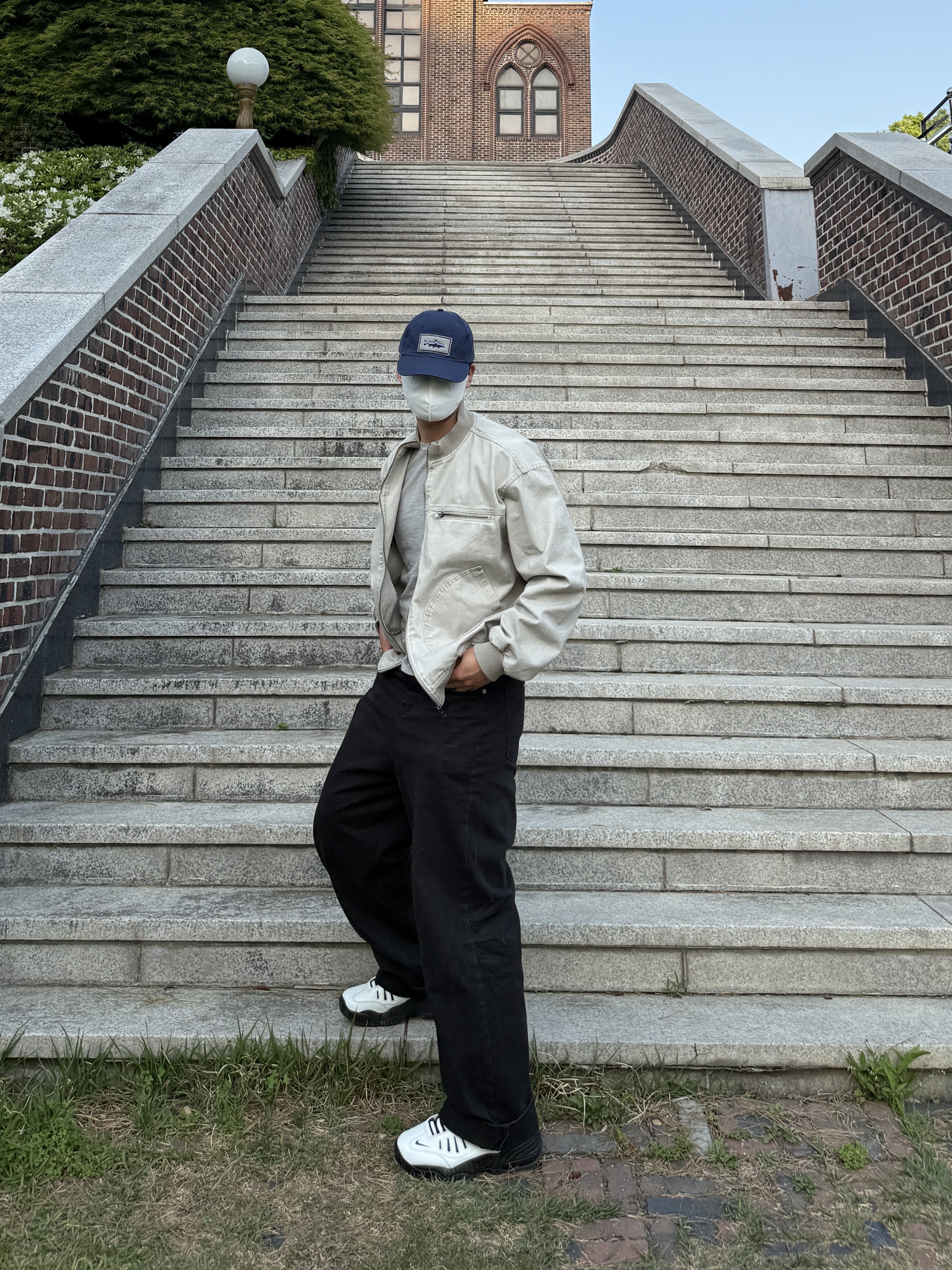 Nike x Ambush Air Adjust Force SP Summit White and Black, Scudo Cuore Navy Beads Bracelet 착용 스타일 - 4