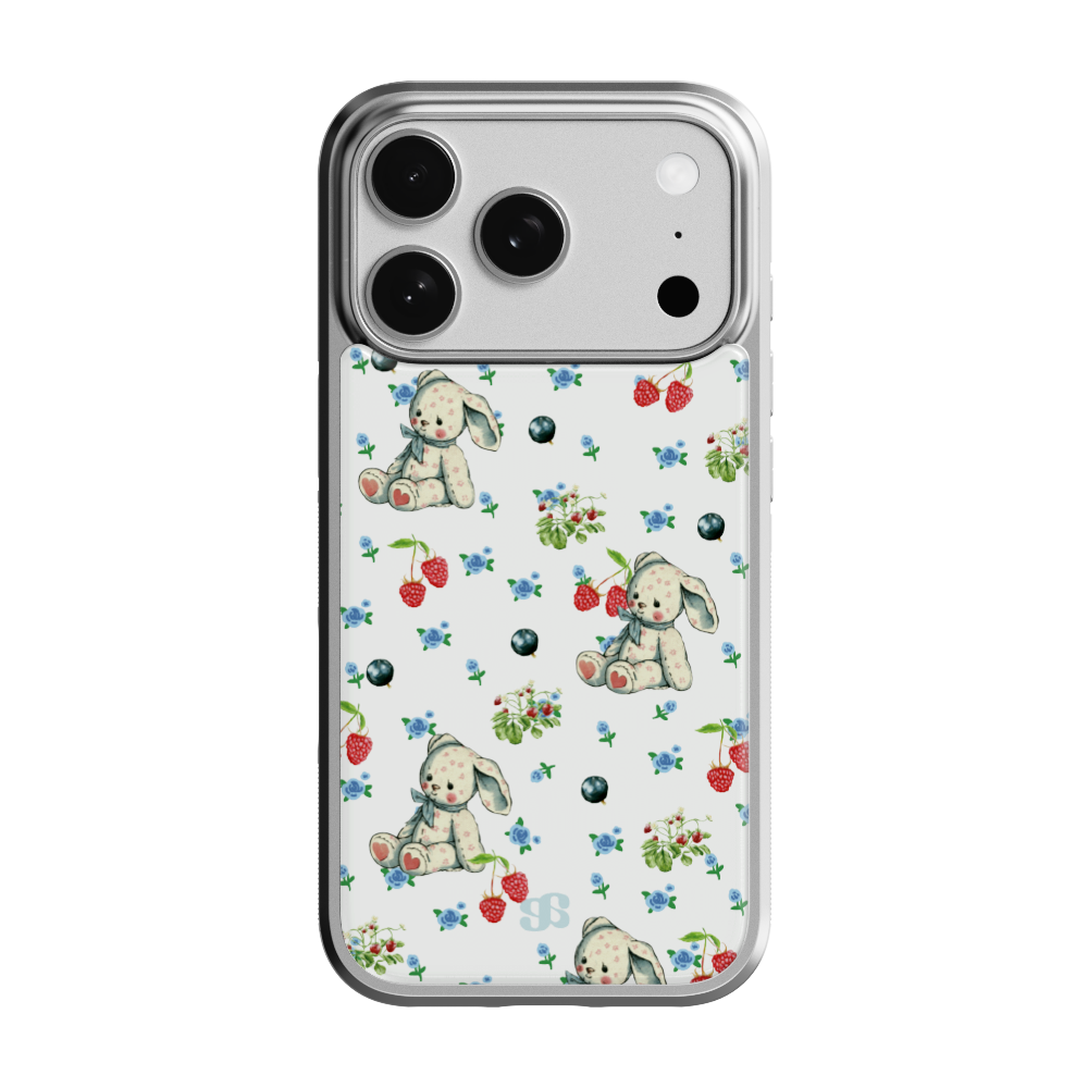 어프어프 버니가든 에폭시 범퍼 케이스 실버(earpearp Bunny Garden Epoxy Bumper Case - Silver) - 1