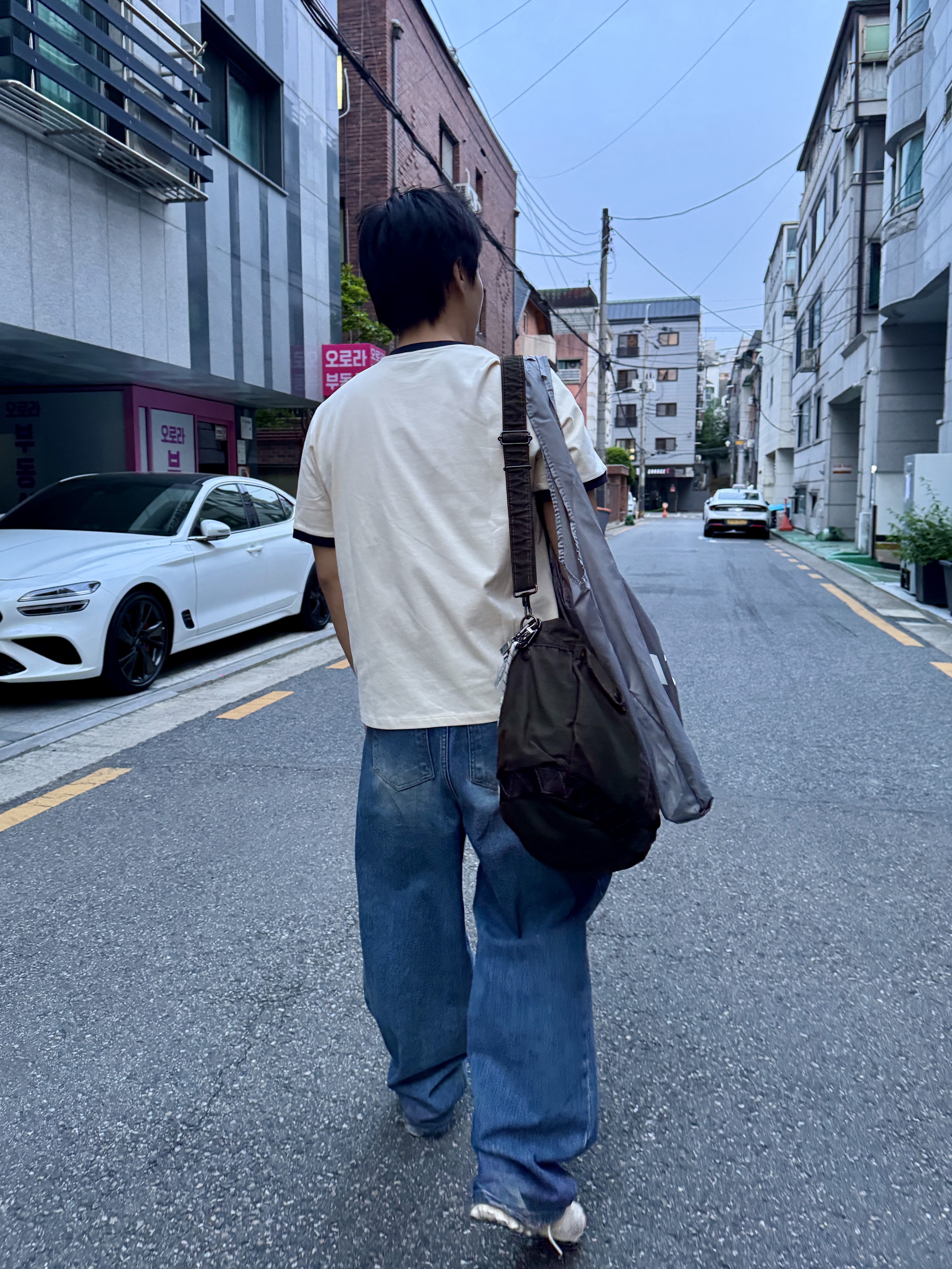 [KREAM 단독] RWR x MEHR Ringer T-Shirt Cream, Puma x Jiyong Kim V-S1 Craft DW Ivory 착용 스타일 - 4