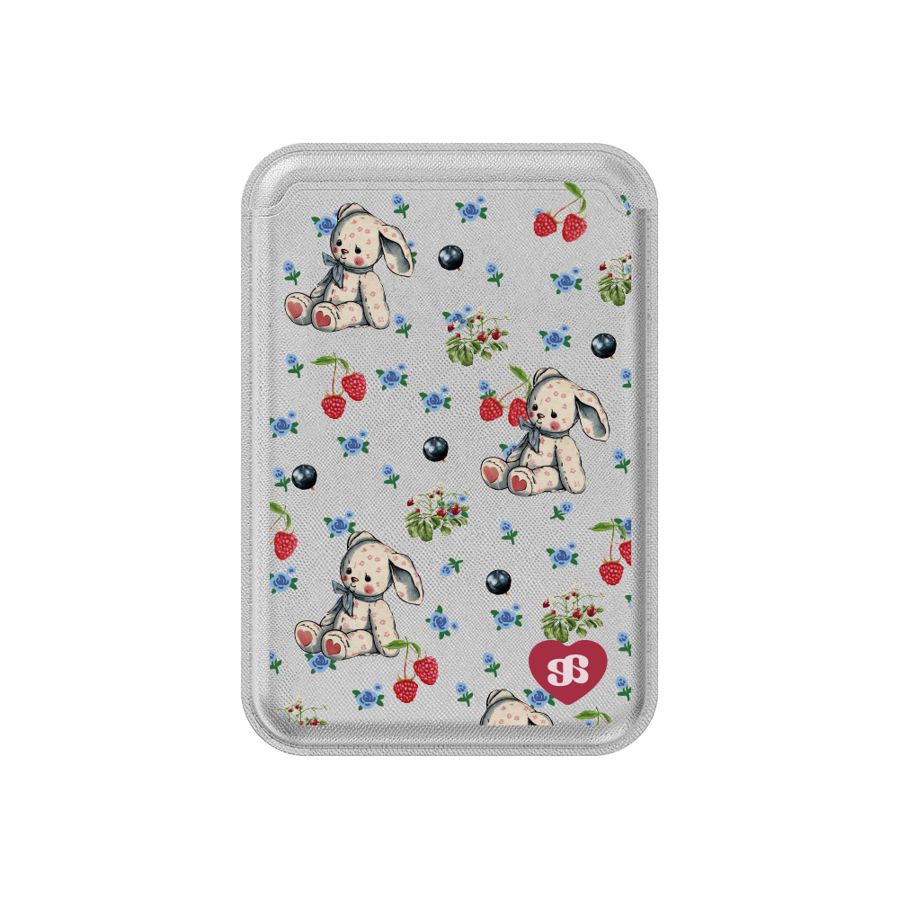 어프어프 버니가든 맥세이프 호환 레더 카드지갑 실버(earpearp Bunny Garden Magnetic Leather Card Wallet - Silver) - 1