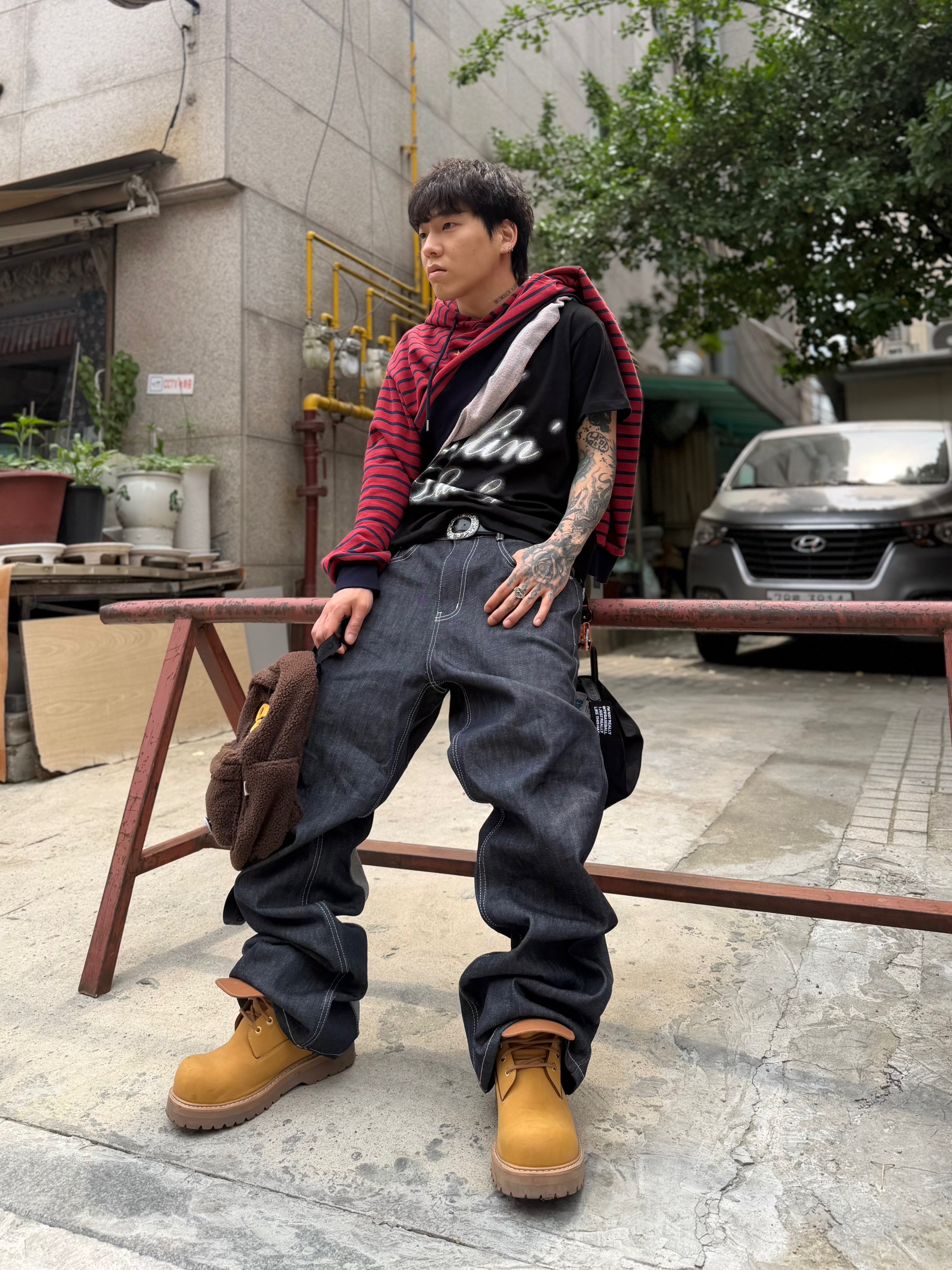 Timberland Premium 6 inch Waterproof Boot Wheat Nubuck - Wide 착용 스타일 - 4