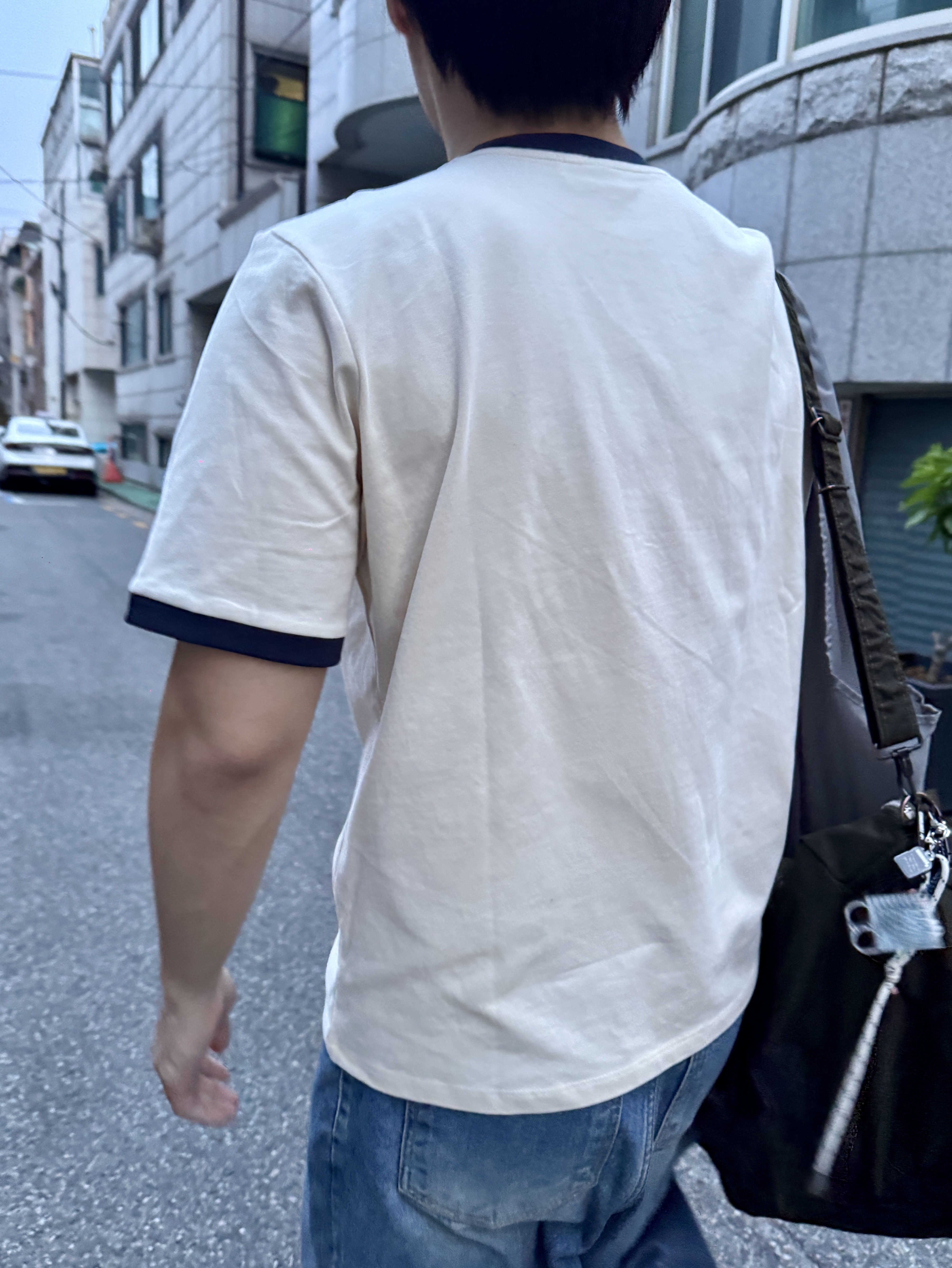 [KREAM 단독] RWR x MEHR Ringer T-Shirt Cream, Puma x Jiyong Kim V-S1 Craft DW Ivory 착용 스타일 - 5
