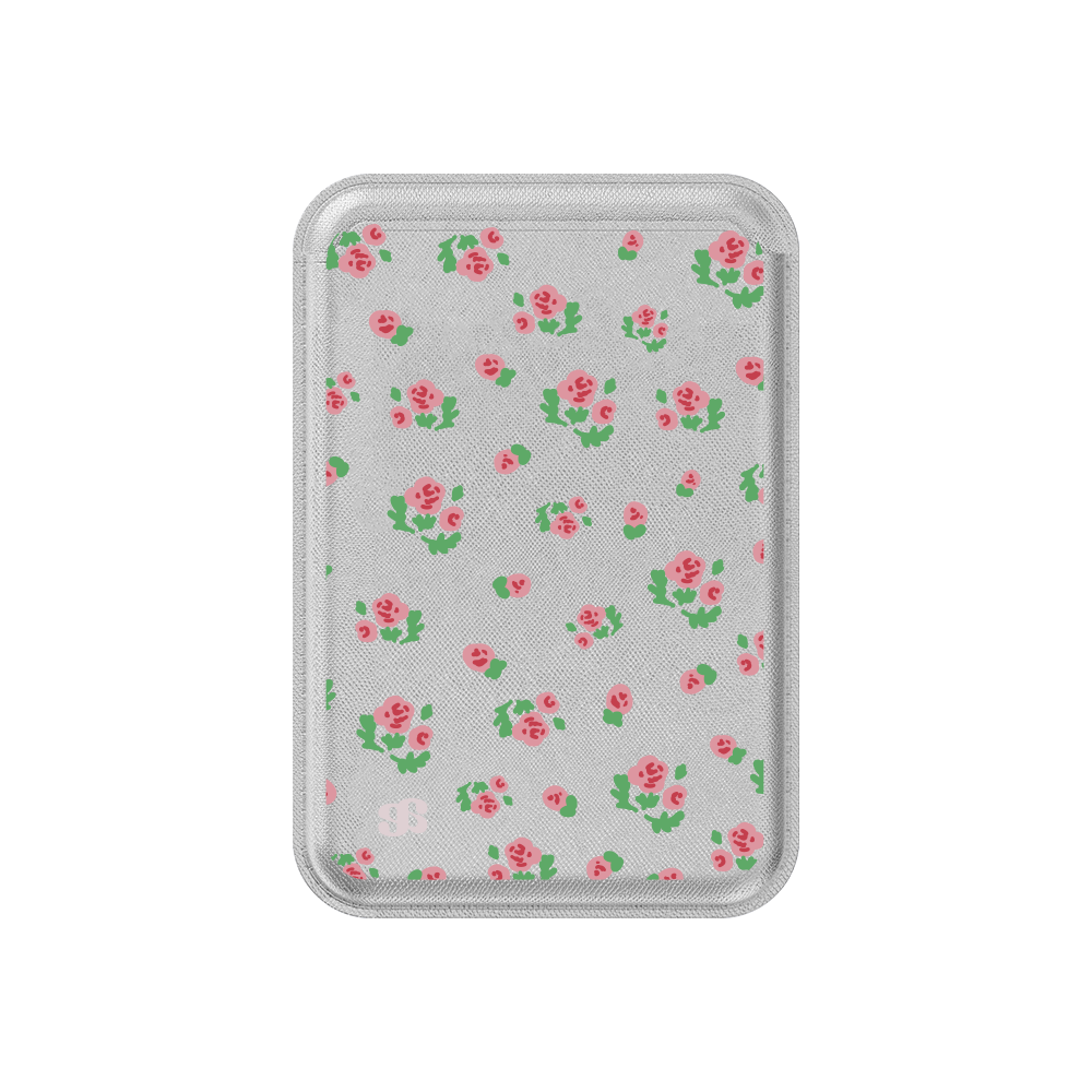 어프어프 리틀가든 맥세이프 호환 레더 카드지갑 실버(earpearp Little Garden Magnetic Leather Card Wallet - Silver)