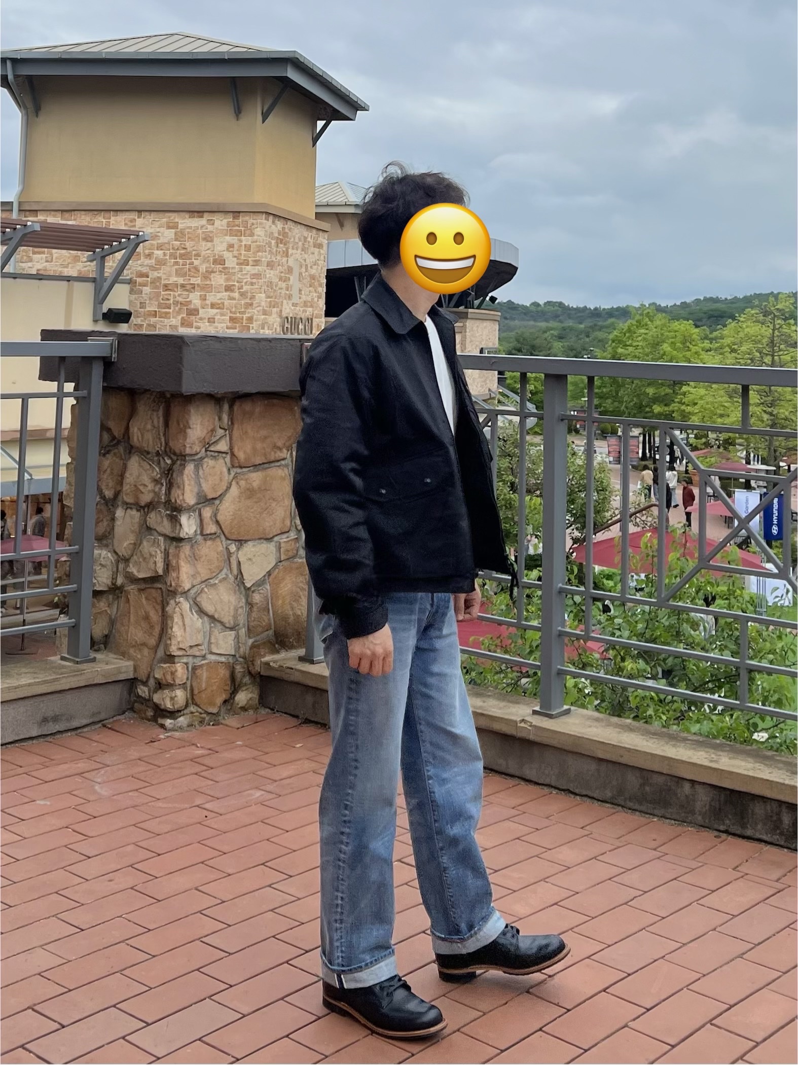 Outstanding 40S Selvedge Straight Pants Light Blue, Red Wing Beckman 9423 Black Excalibur - D 착용 스타일 - 2