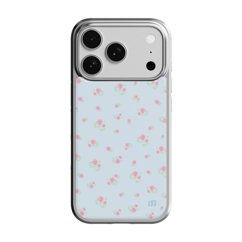 어프어프 리틀가든 블루 에폭시 범퍼 케이스 실버(earpearp Little Garden Blue Epoxy Bumper Case - Silver) - 1