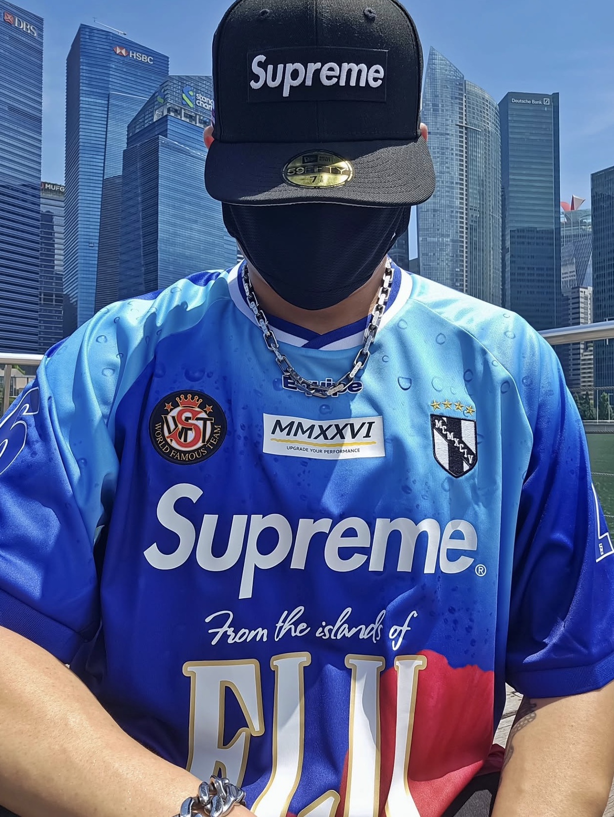 Supreme x FIJI Soccer Jersey Multicolor - 26SS 착용 스타일 - 1