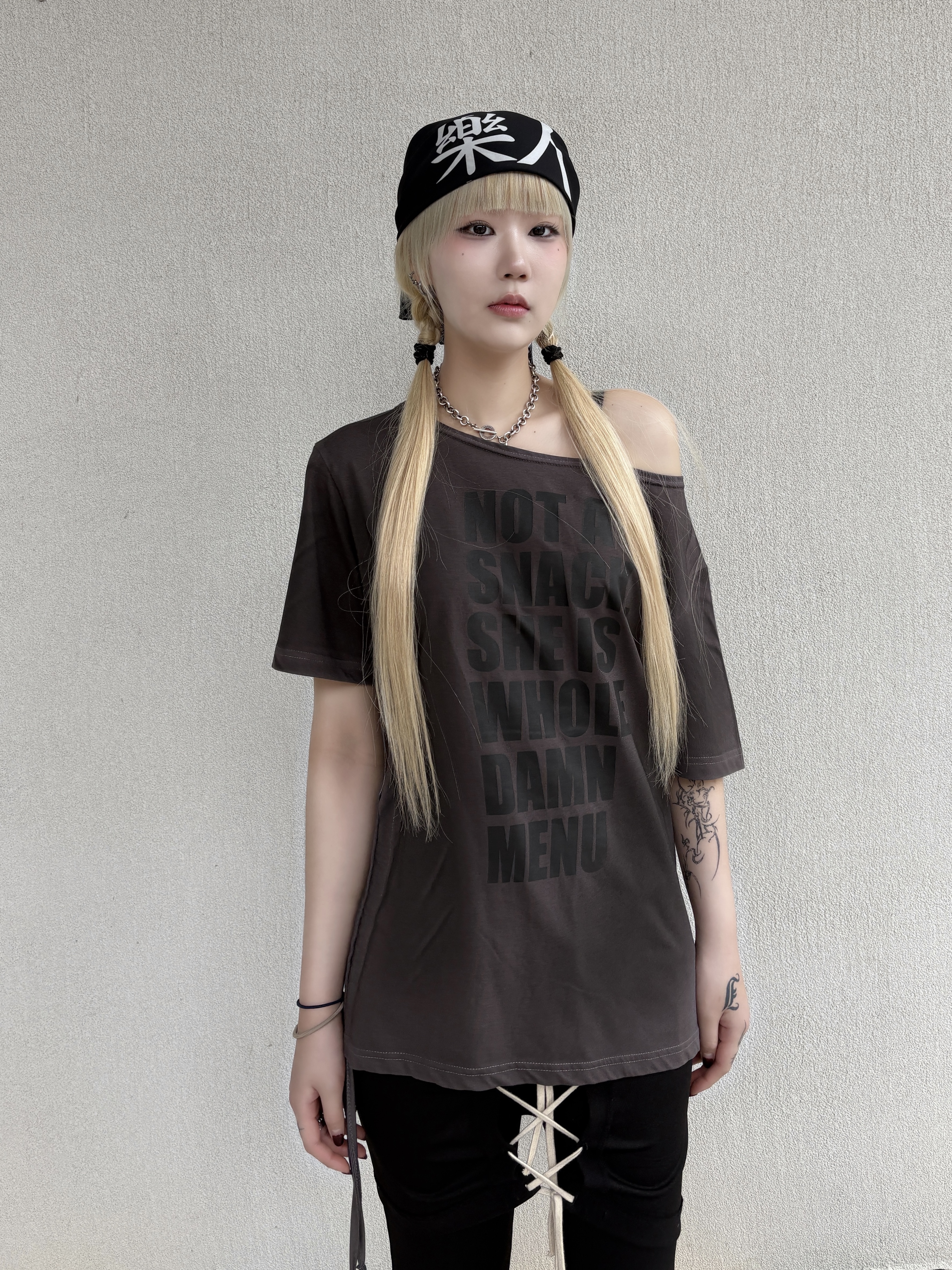 Still Lethardy Lace-Up Convertible Jumpsuit Black 착용 스타일 - 2