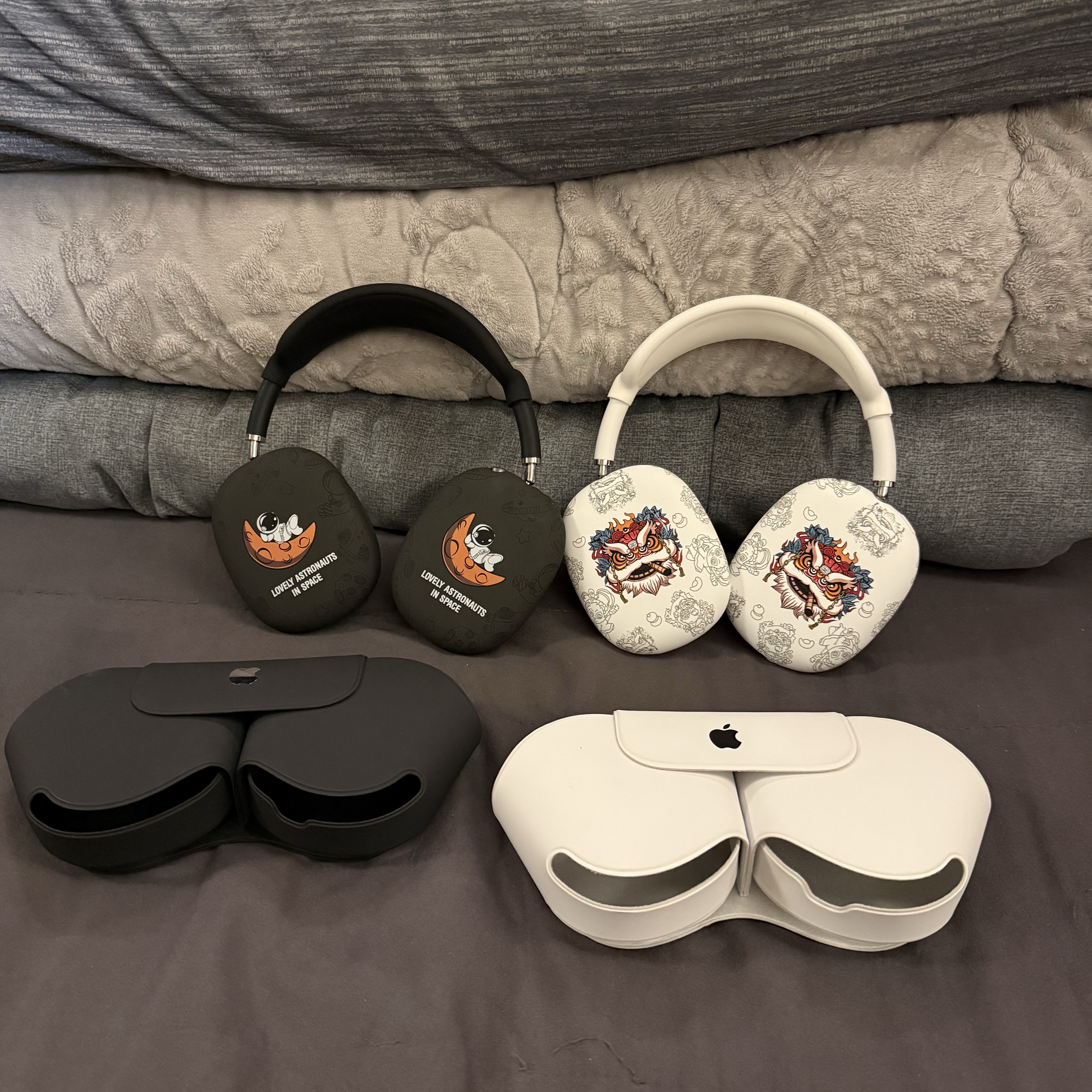 Apple AirPods Max Lightning Silver (Korean Ver.), Apple AirPods Max Lightning Space Gray (Korean Ver.) 착용 스타일 - 1