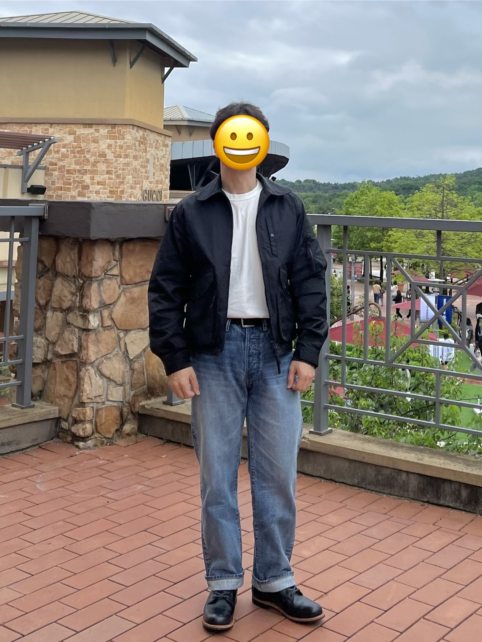 Outstanding 40S Selvedge Straight Pants Light Blue, Red Wing Beckman 9423 Black Excalibur - D 착용 스타일 - 1