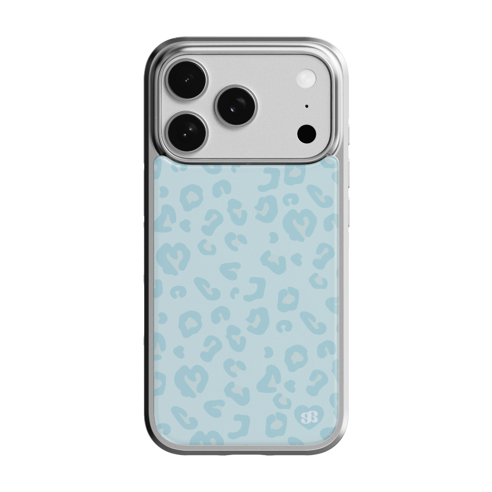 어프어프 베이비레오파드 블루 에폭시 범퍼 케이스 실버(earpearp Baby Leopard Blue Epoxy Bumper Case - Silver)
