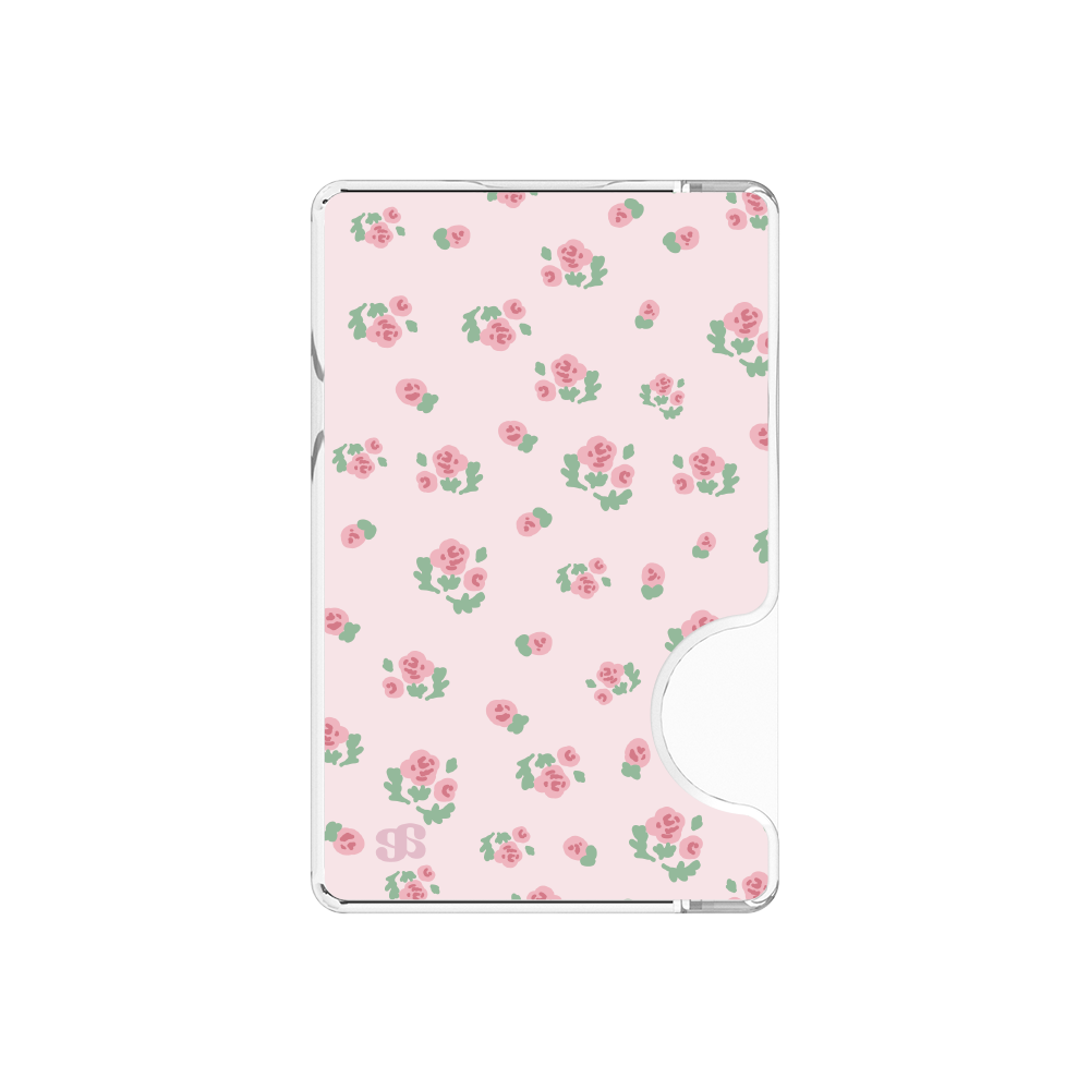 어프어프 리틀가든 핑크 맥세이프 호환 카드지갑(earpearp Little Garden Pink Magnetic Card Wallet)