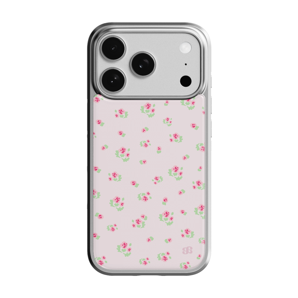 어프어프 리틀가든 핑크 에폭시 범퍼 케이스 실버(earpearp Little Garden Pink Epoxy Bumper Case - Silver) - 1