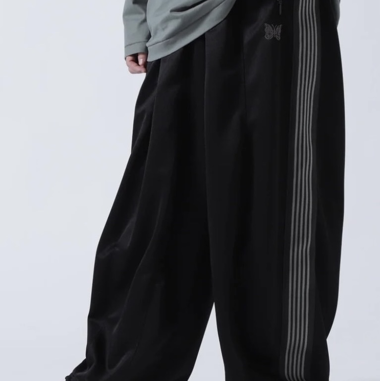Needles x B'2nd H.D. Track Pants Poly Smooth Black 착용 스타일