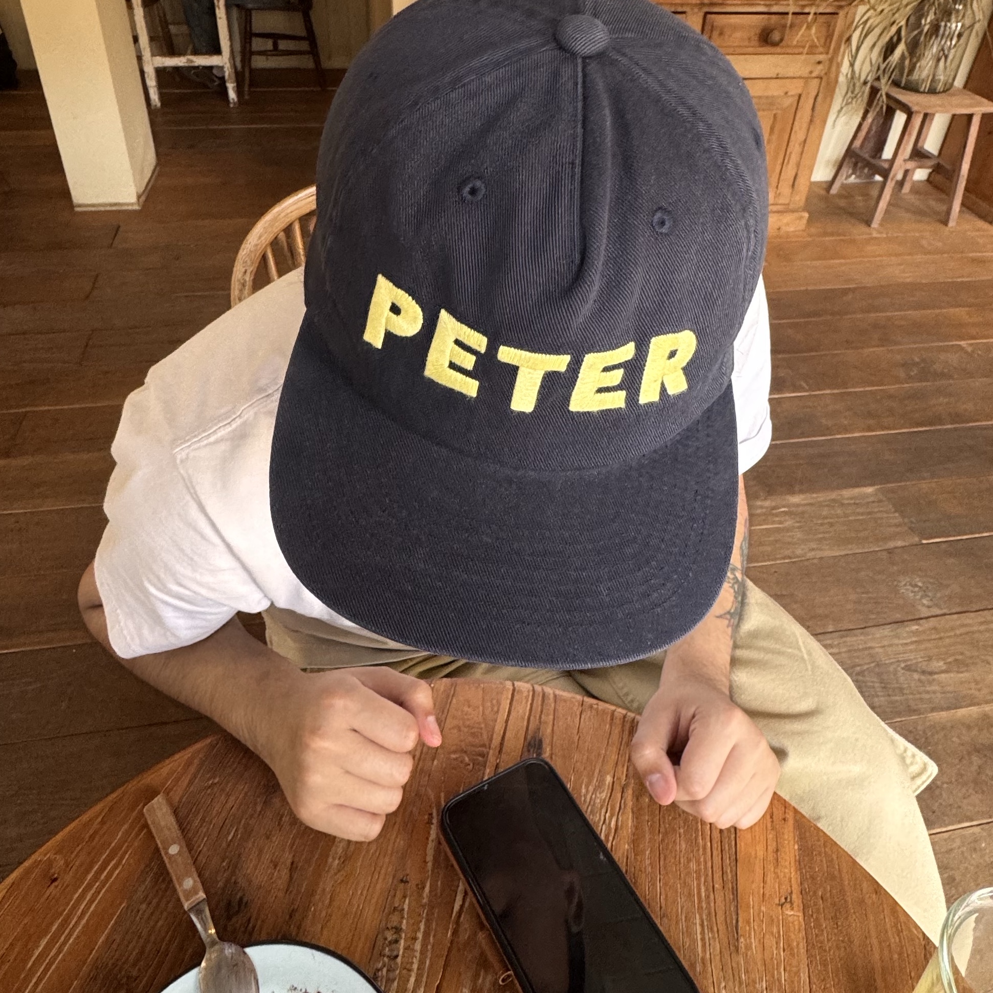 My Name is Peter 5-Panel Peter Cap Navy 착용 스타일 - 2