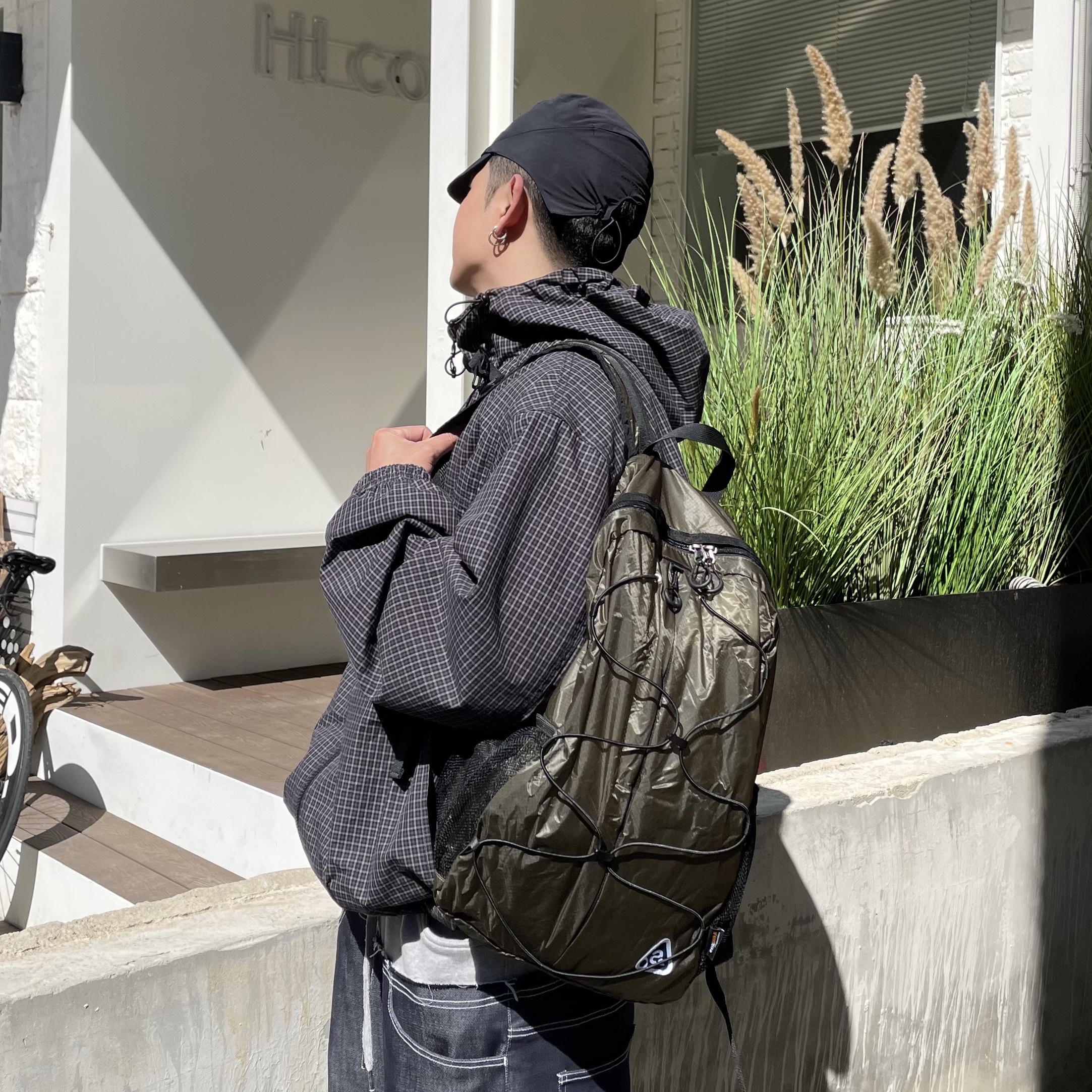 Heisan Packable Daypack Cordura - Khaki 착용 스타일 - 2