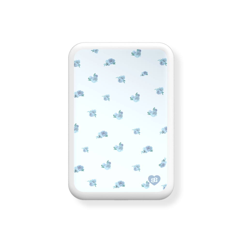 어프어프 소프트로즈 블루 맥세이프 호환 보조배터리 5000mAh(earpearp Soft Rose Blue Magnetic Wireless Power Bank 5000mAh) - 1