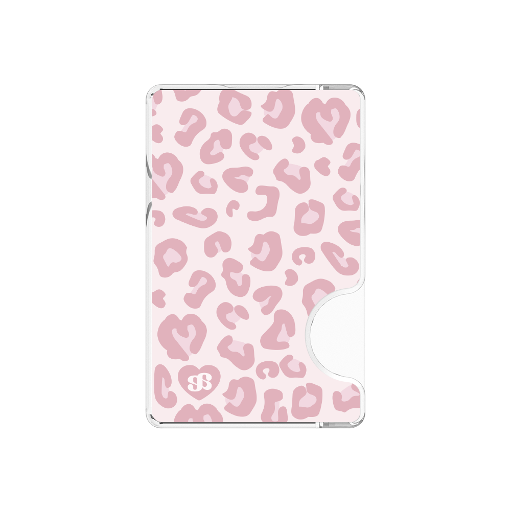 어프어프 베이비레오파드 핑크 맥세이프 호환 카드지갑(earpearp Baby Leopard Pink Magnetic Card Wallet)