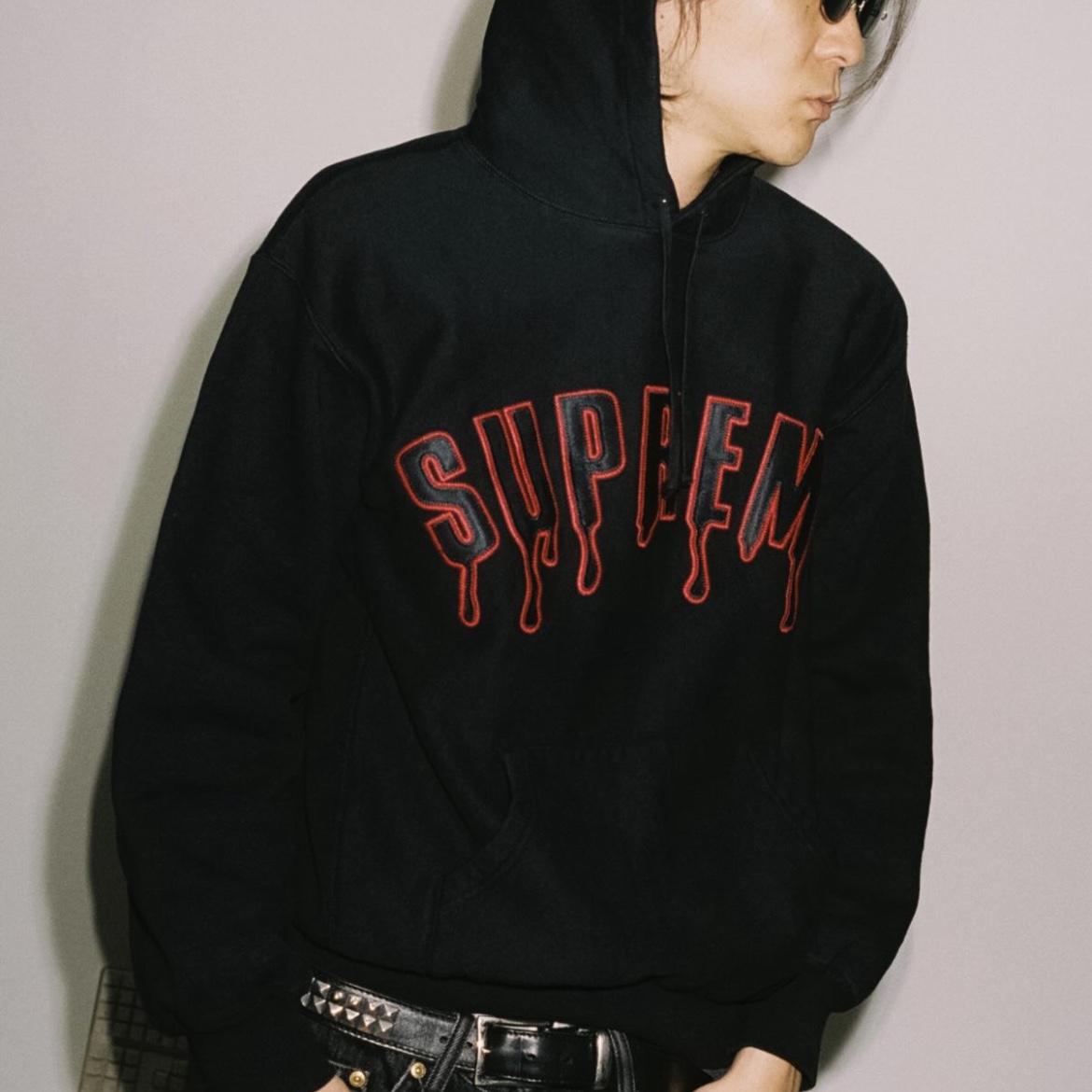 Supreme Ghostface Arc Hooded Sweatshirt Black - 26SS 착용 스타일