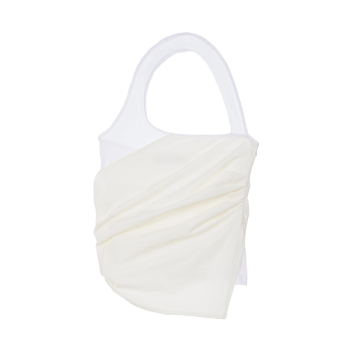 분트 다이애그널 패널 홀터 슬리브리스 아이보리(VOONT Diagonal Panel Halter Sleeveless (IVORY))