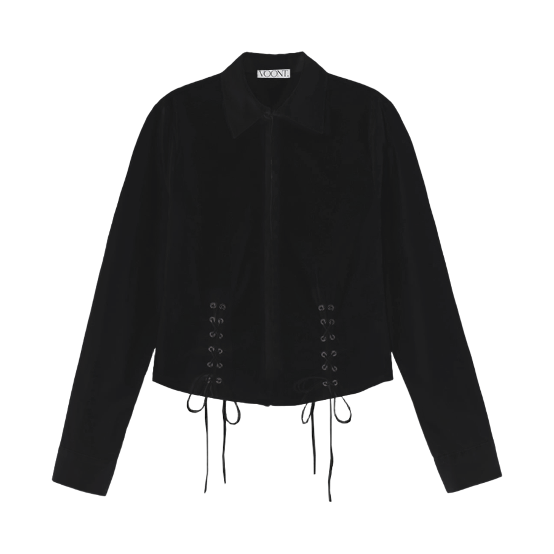 분트 벨 코르셋 슬림 셔츠 블랙(VOONT Belle Corset Slim Shirt (BLACK)) - 1