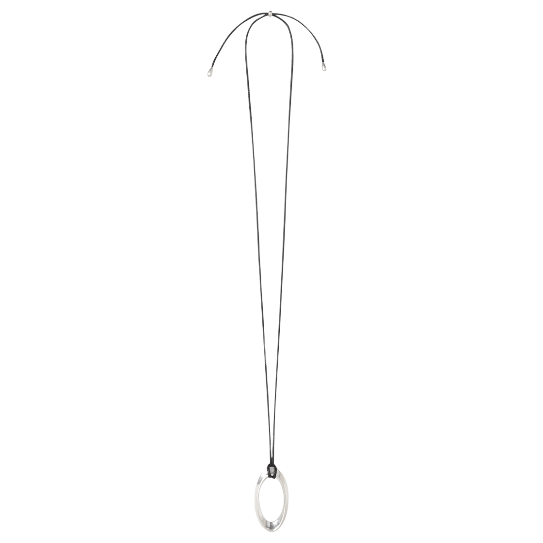 MW322SIV MILLO WOMEN Contour Circle Necklace Silver