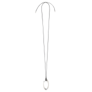 MILLO WOMEN Contour Circle Necklace Silver