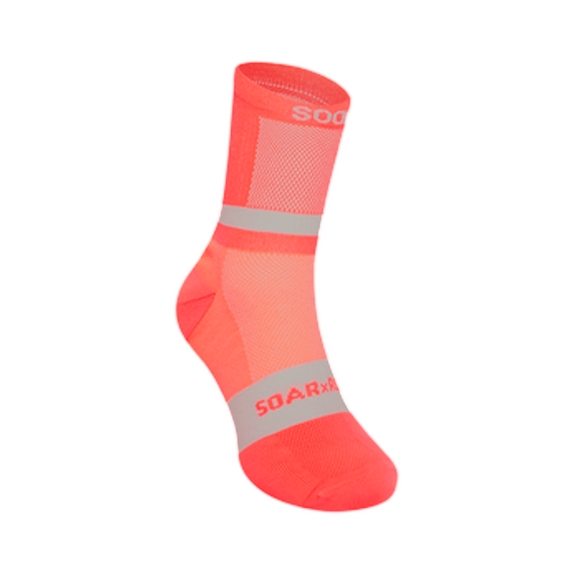 소어 러닝 앵클 삭스 플루로 코랄 그레이(Soar Running Ankle Sock Fluro Coral Grey)