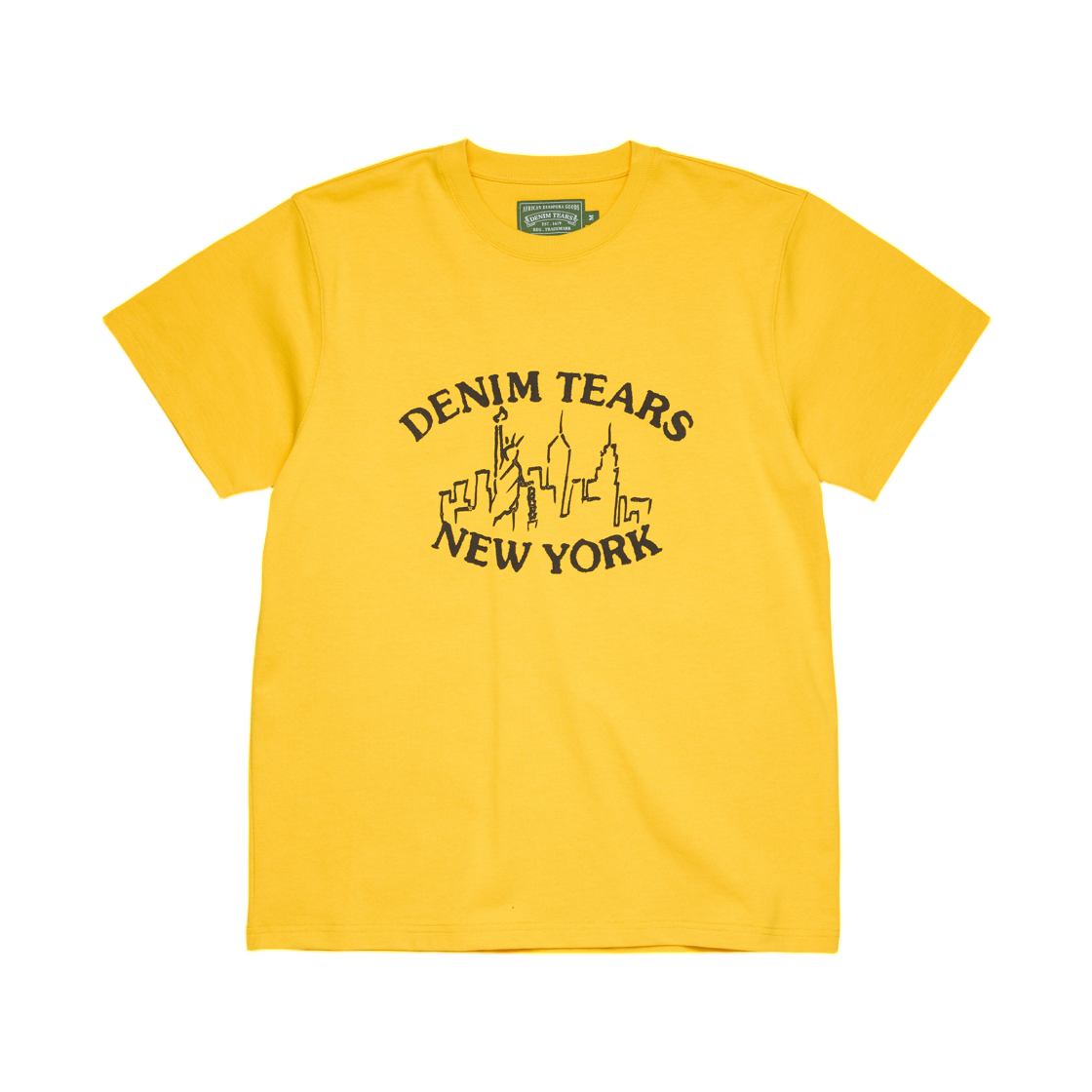 데님 티어스 스카이라인 티셔츠 옐로우(Denim Tears Skyline T-Shirt Yellow) - 1