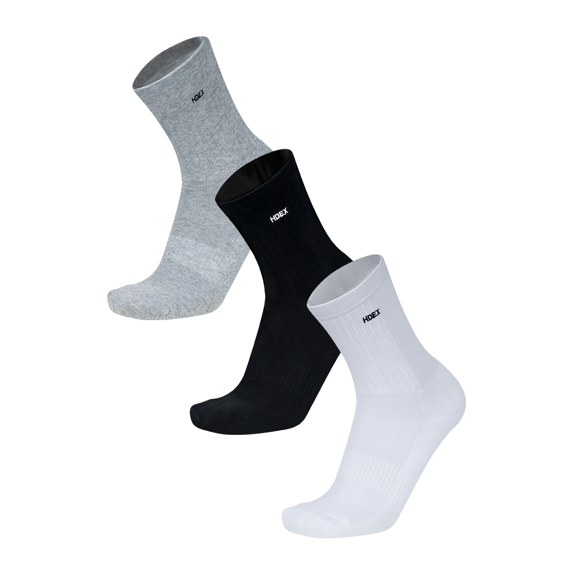 에이치덱스 이지 크루 삭스 3팩 멀티(HDEX EZ Crew Socks 3 PACK Multi)