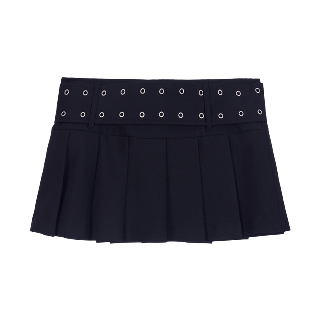 분트 벨트 플리츠 미니 스커트 블랙(VOONT Belt Pleats Mini Skirt Black) - 2