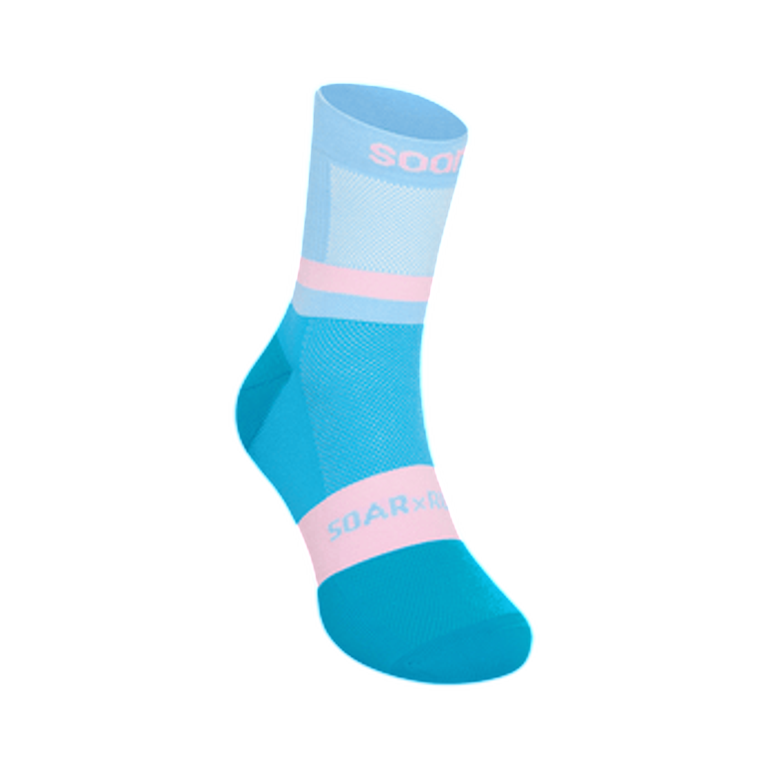 소어 러닝 앵클 삭스 파스텔 블루 핑크(Soar Running Ankle Sock Pastel Blue Pink)