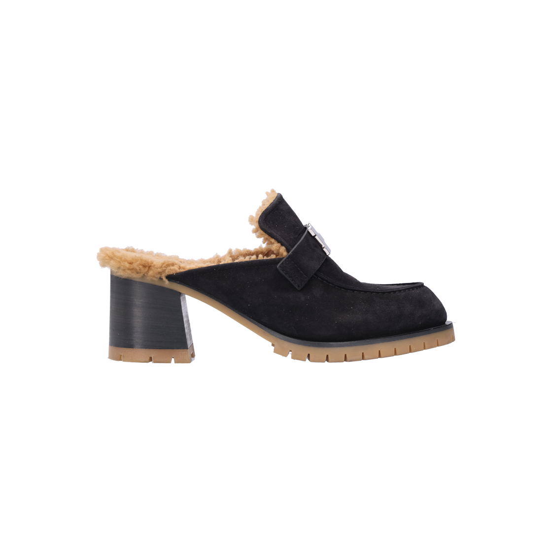 IT2HPPFDSID2 Hermes H222057Z Flore 60 Suede Mules in Noir