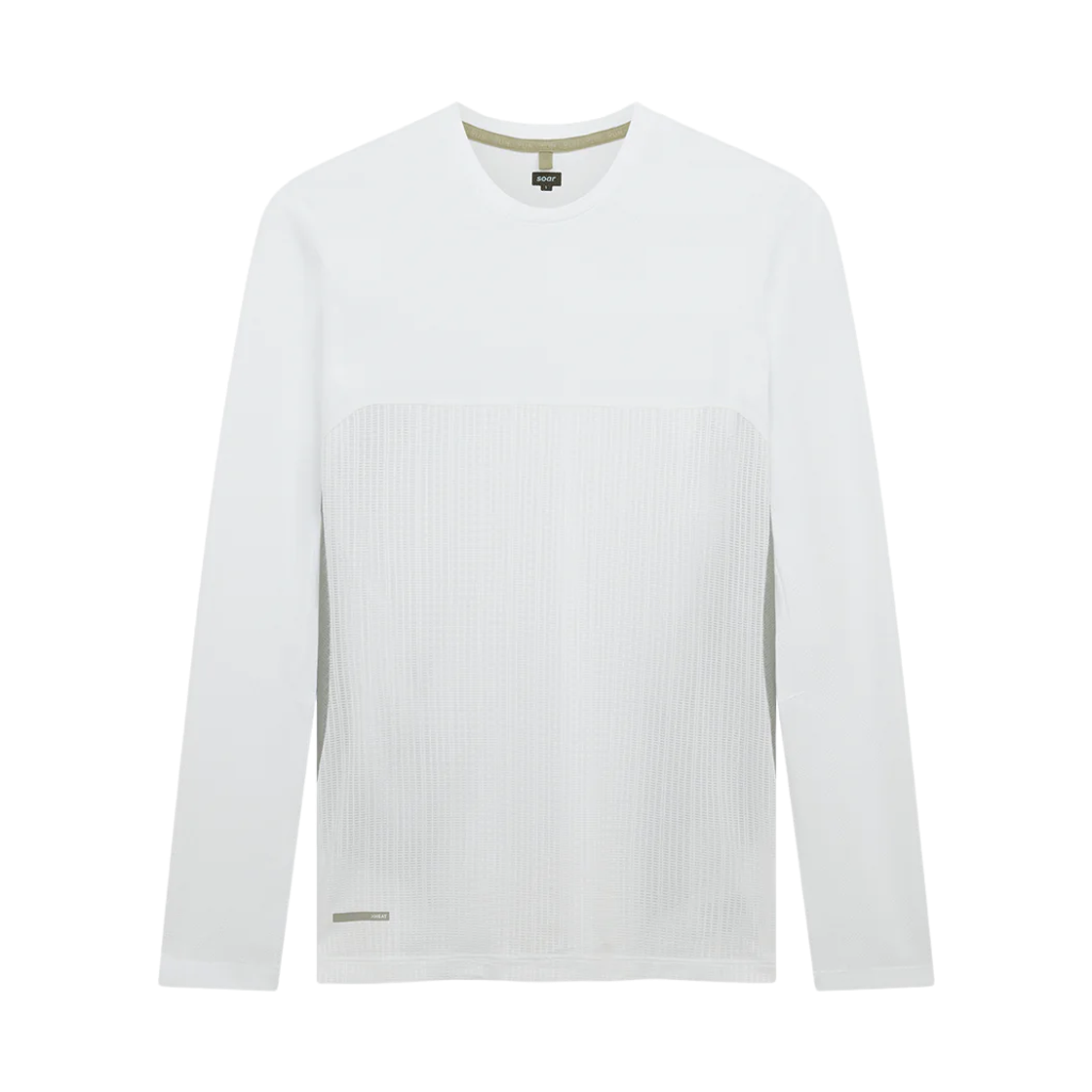 소어 러닝 롱슬리브 핫 웨더 티셔츠 화이트 실버 그레이(Soar Running Long Sleeve Hot Weather T-Shirt White Silver Grey) - 1