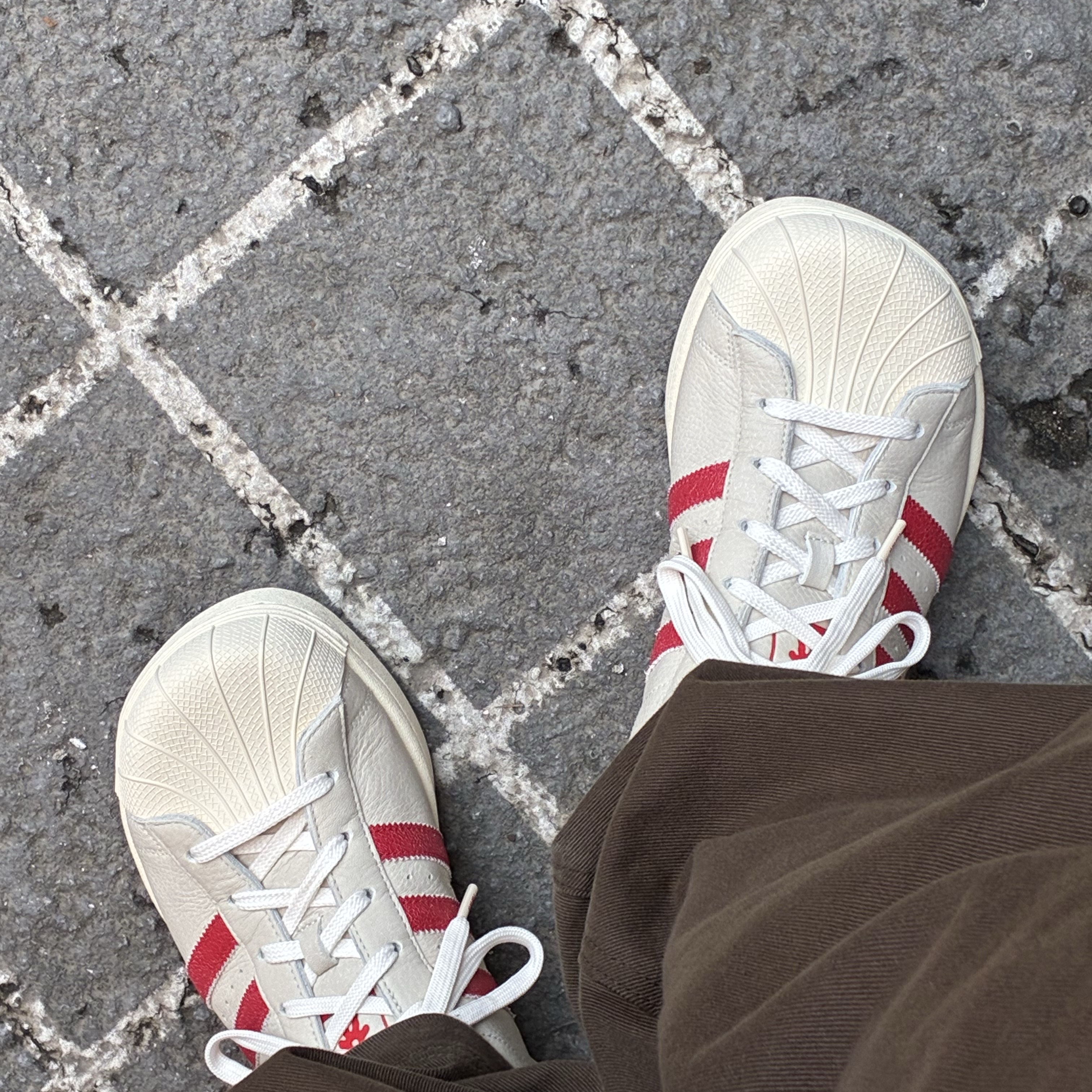(W) Adidas x Avavav Superstar Crystal White Supplier Colour 착용 스타일