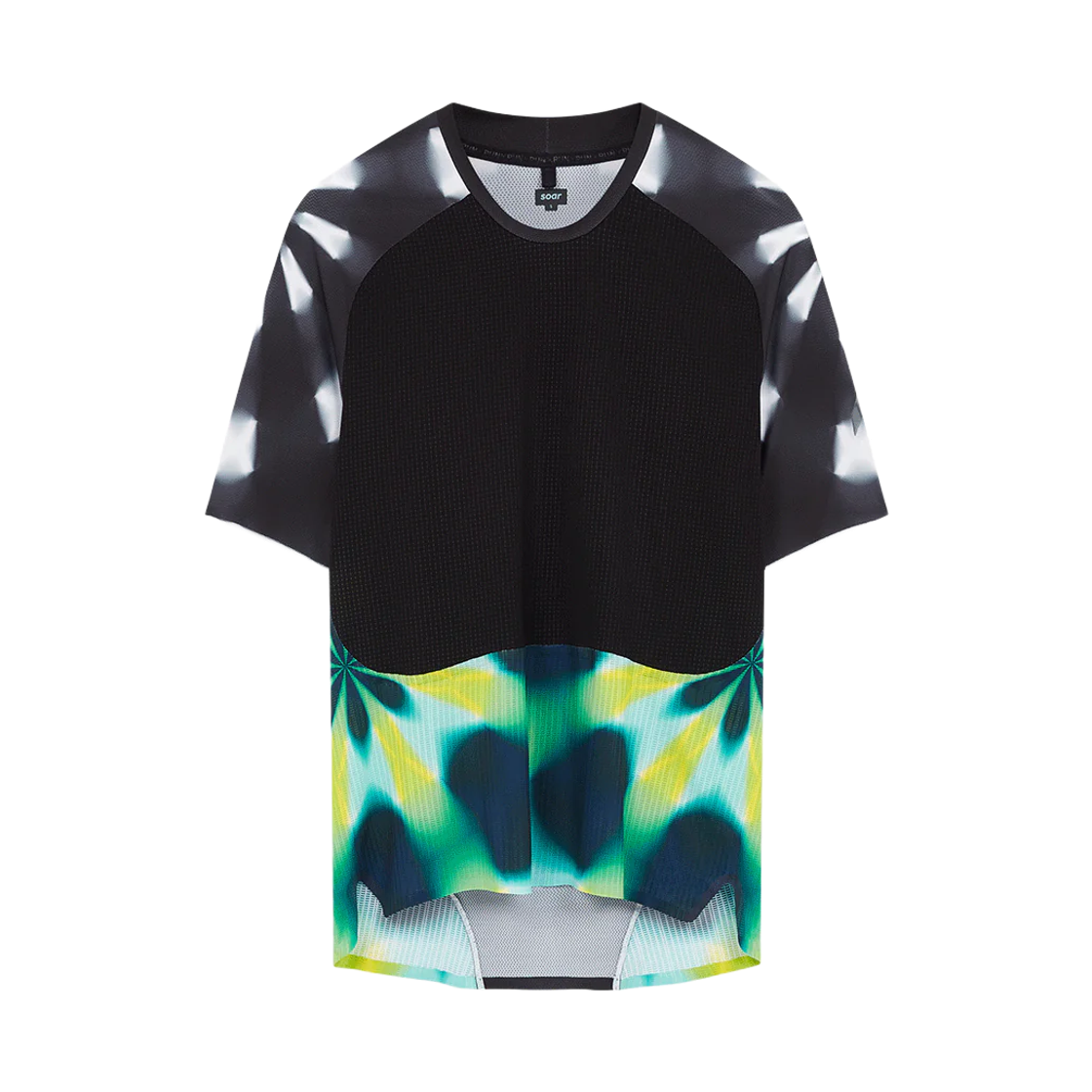 소어 러닝 트레일 레이스 탑 블랙 그린 칼레이도스코프(Soar Running Trail Race Top Black Green Kaleidoscope) - 1