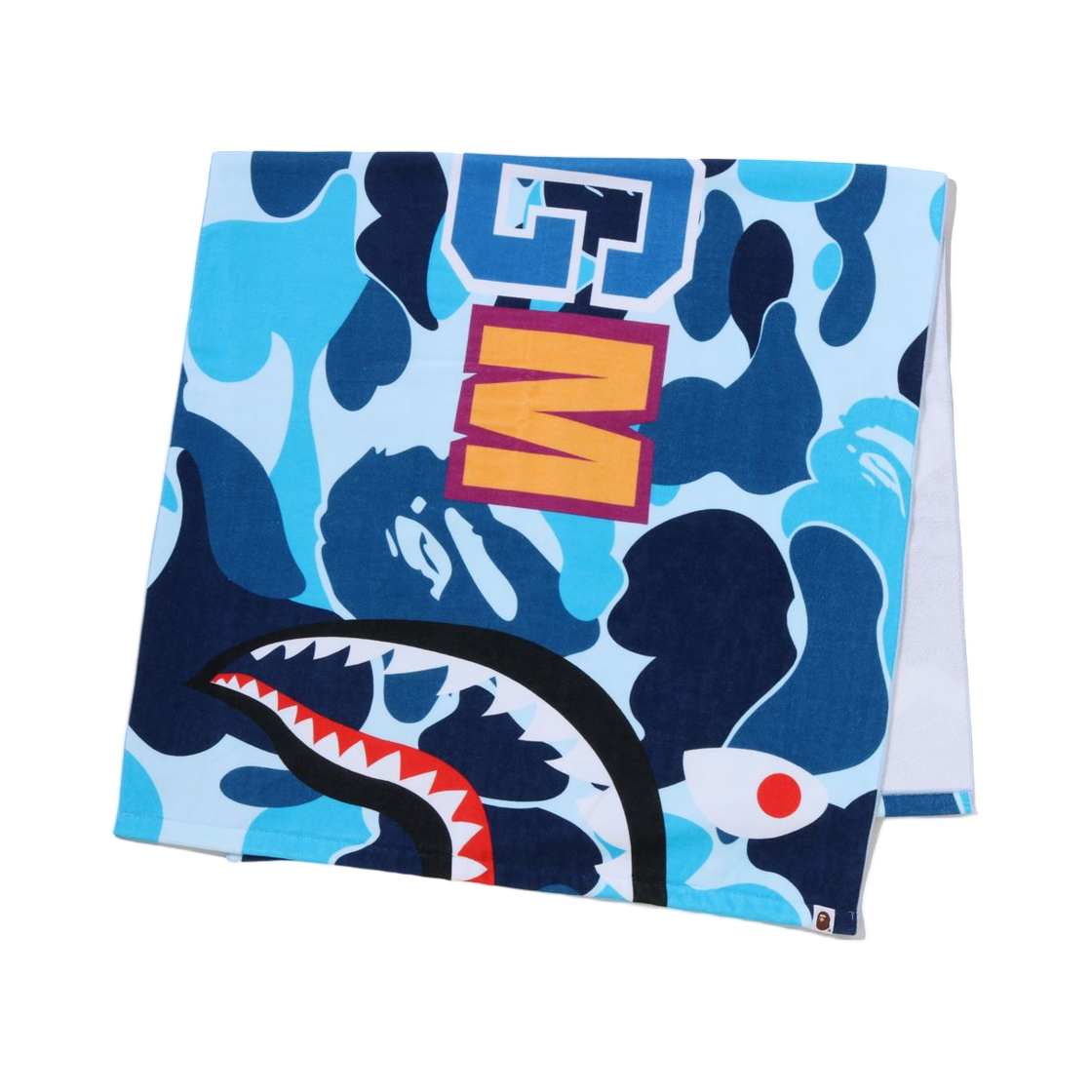 베이프 ABC 카모 샤크 비치 타월 블루(BAPE ABC Camo Shark Beach Towel Blue) - 2
