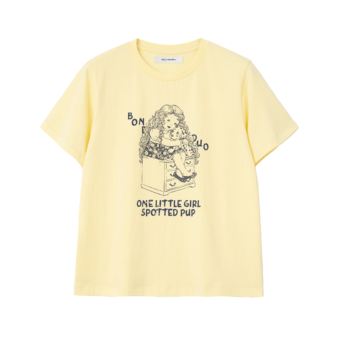 밀로 우먼 리틀 포트레이트 티셔츠 옐로우(MILLO WOMEN Little Portrait T-Shirt Yellow)