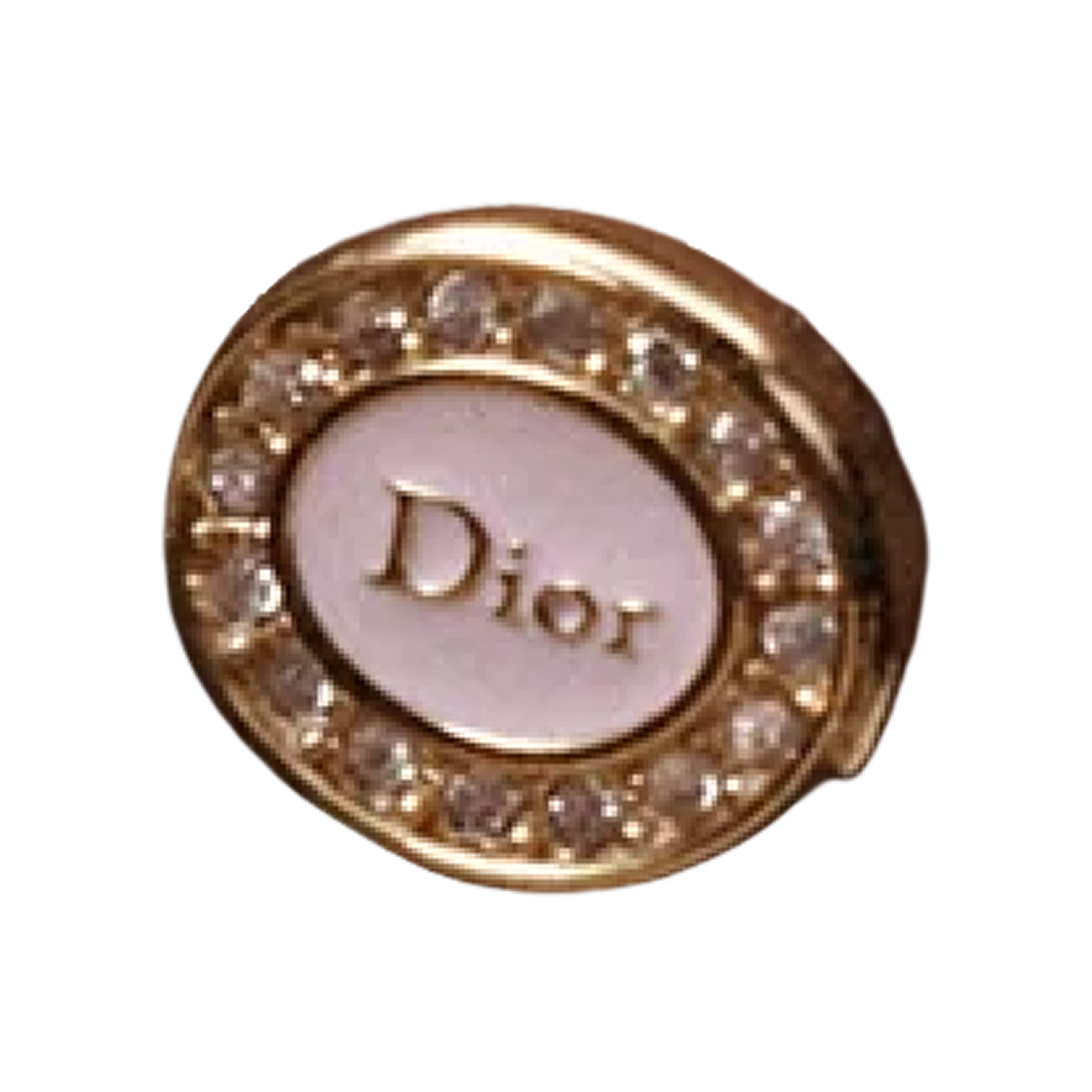 E4818WOMLQ-D25K (W) Dior Core Earrings Finish Metal Lacquer Crystal Pink Beige