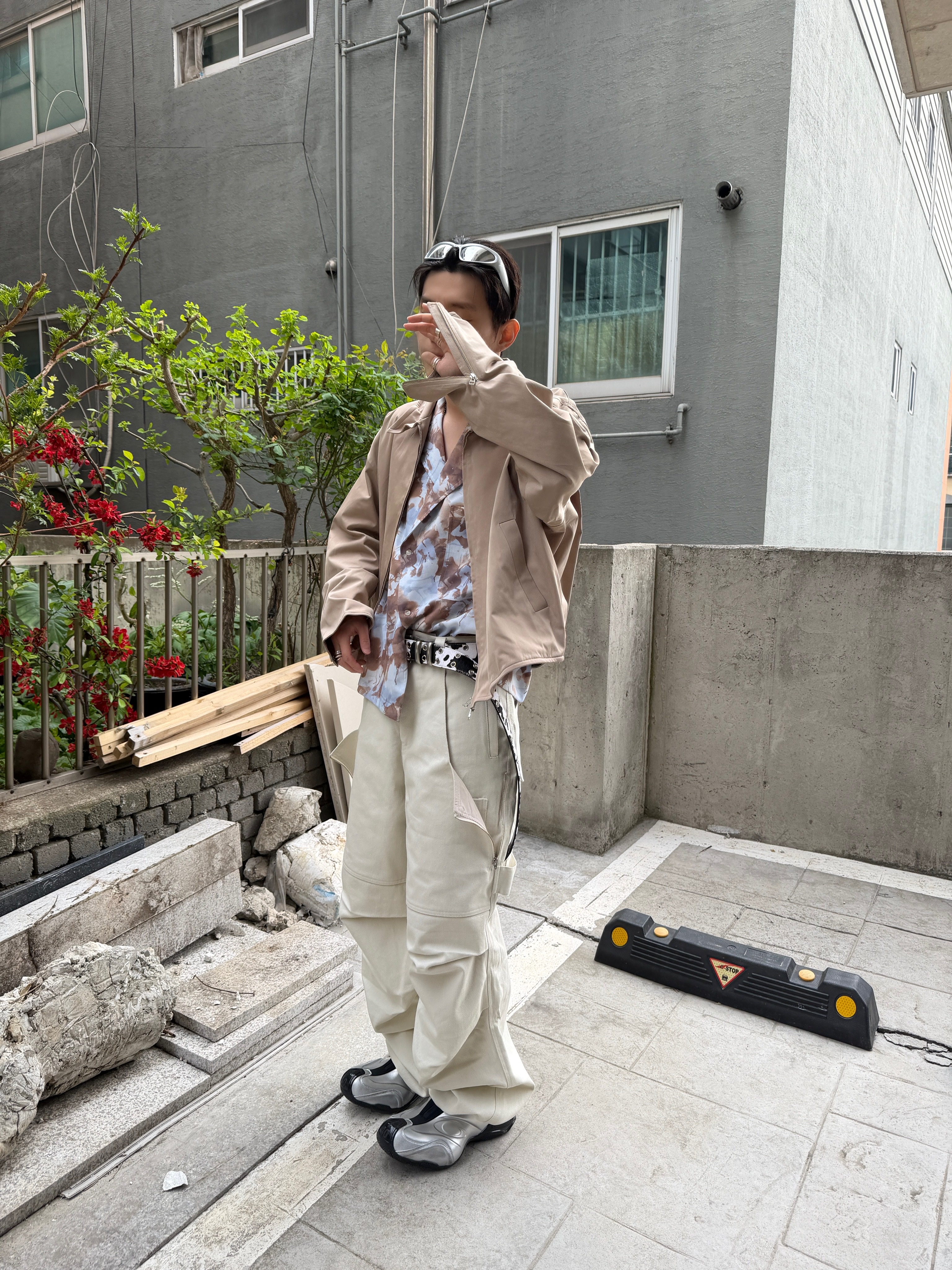 Nonnod Module Wire Jacket, Kamien Ground Pants Ecru 착용 스타일 - 10