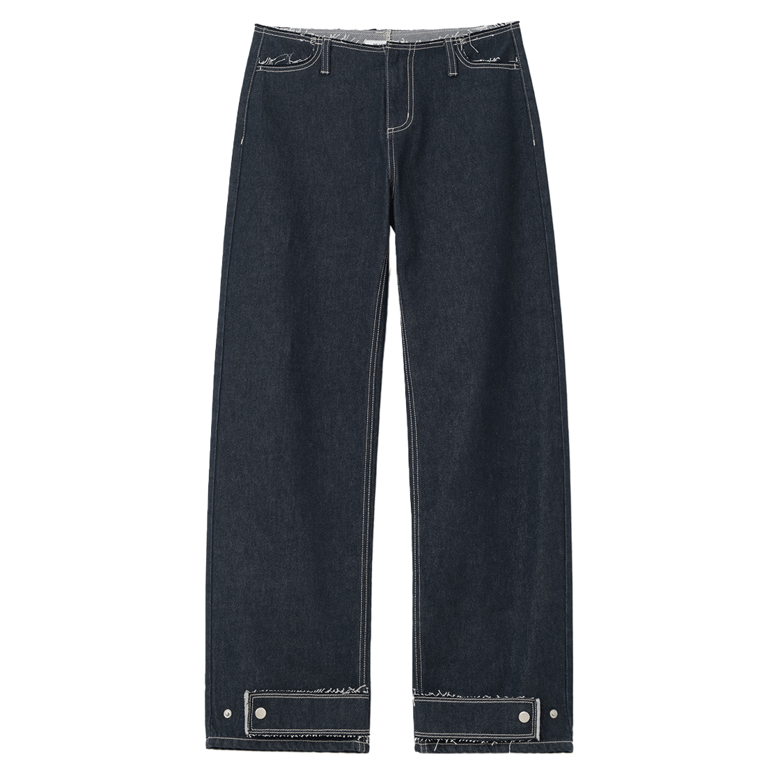 밀로 우먼 로우 컷 릴렉스드 진 인디고(MILLO WOMEN Raw Cut Relaxed Jeans Indigo)