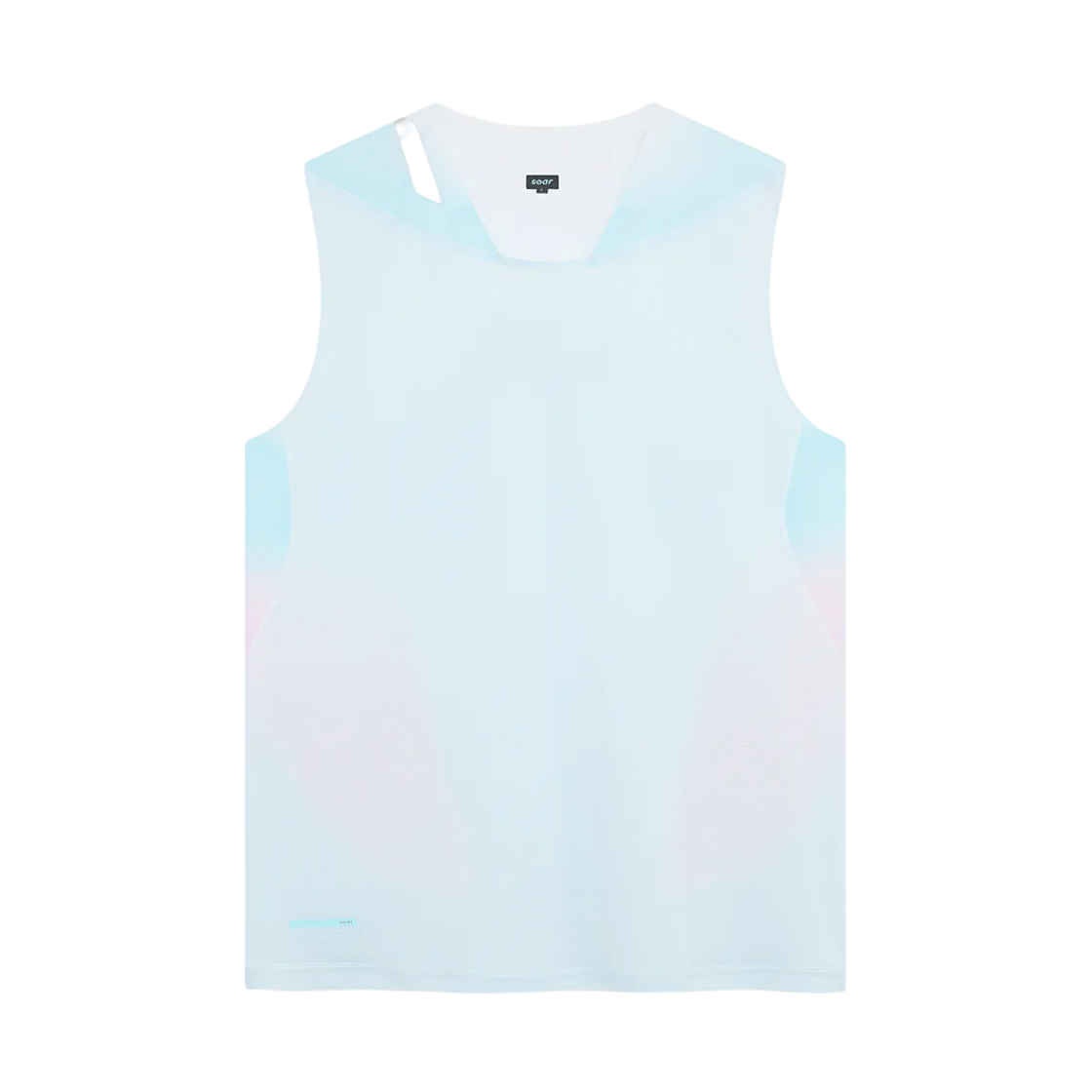소어 러닝 싱글렛 화이트 블루 마젠타(Soar Running Singlet White Blue Magenta) - 1