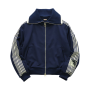 Kapital Smooth Jersey Sailor Track Jacket Banner Stripe Navy