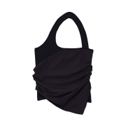 VOONT Diagonal Panel Halter Sleeveless (BLACK)