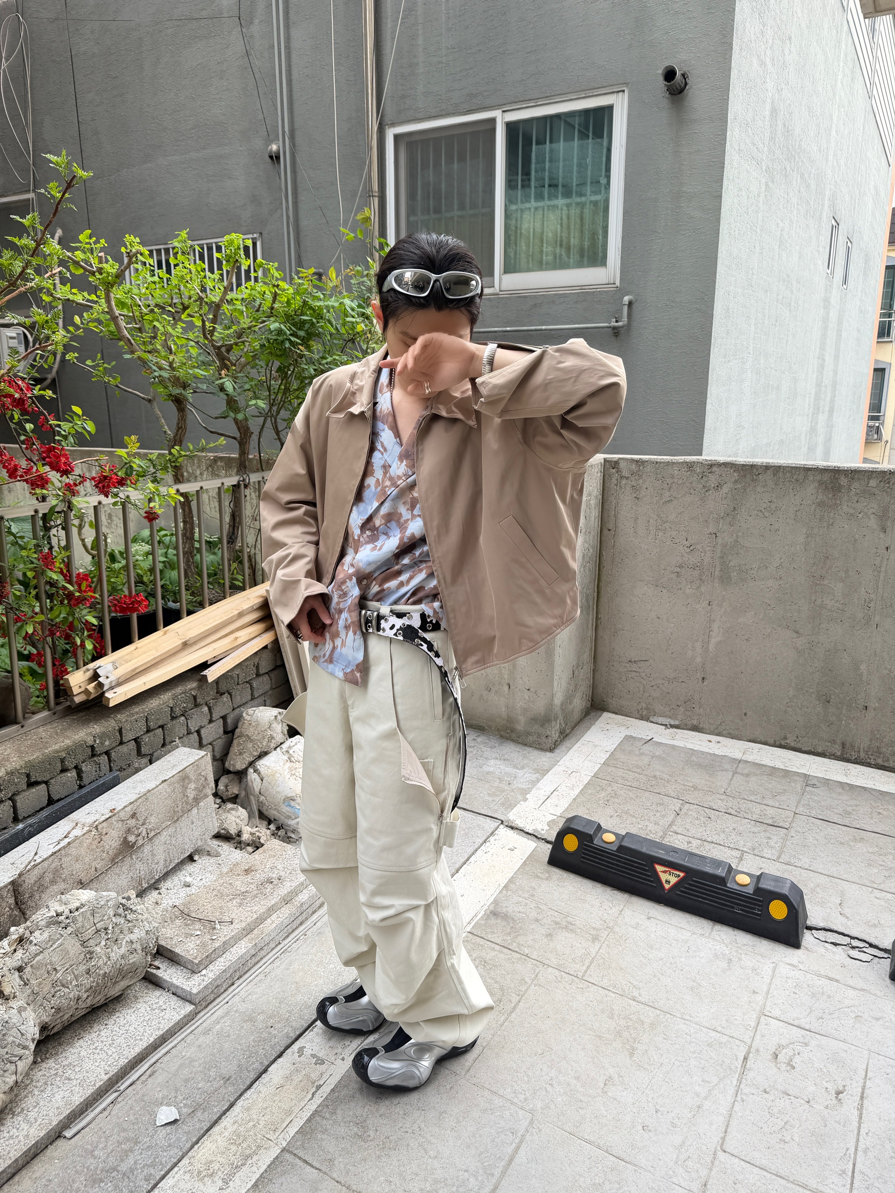 Nonnod Module Wire Jacket, Kamien Ground Pants Ecru 착용 스타일 - 3