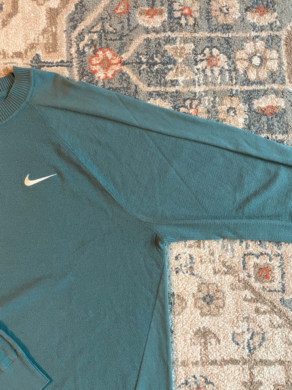 Nike Tour Golf Sweater Mineral Teal Pale Ivory - Asia 착용 스타일 - 4