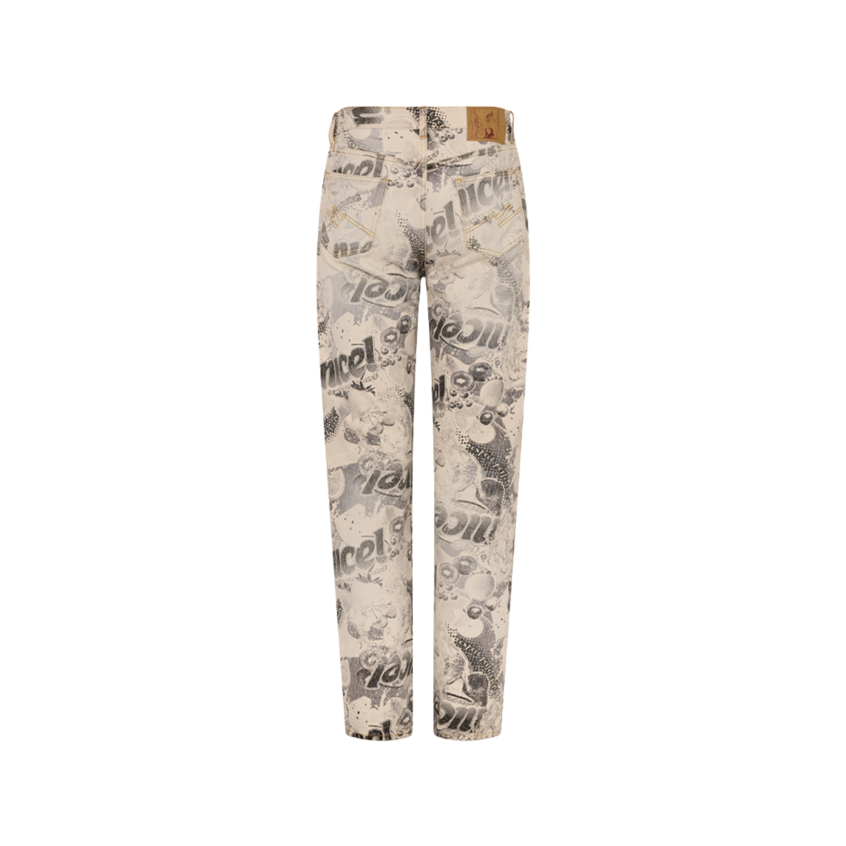 마틴 로즈 5포켓 릴렉스드 핏 진 블랙 화이트 프루츠 - 26SS(Martine Rose 5 Pocket Relaxed Fit Jean Black White Fruits - 26SS) - 2