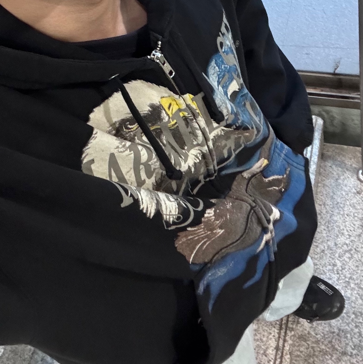 Supreme x MM6 Maison Margiela Eagle Zip Up Hooded Sweatshirt Black - 26SS, Salomon x MM6 Maison Margiela XT-4 Mule Black 착용 스타일